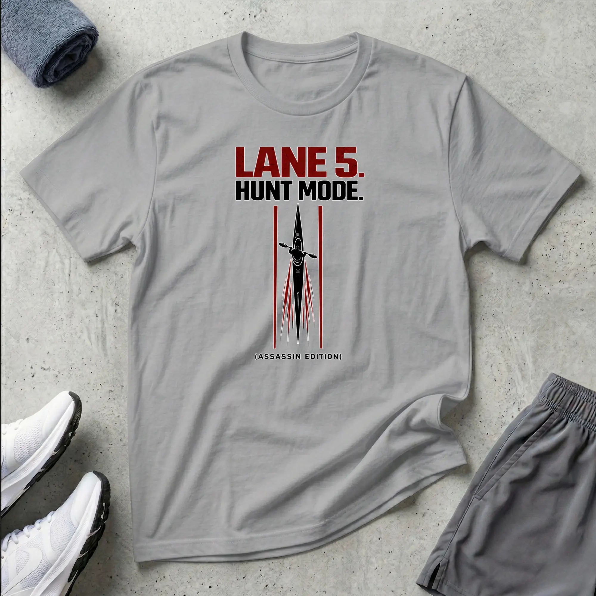 Lane 5. Hunt Mode - Assassin Edition. Kayak T-Shirt Printify