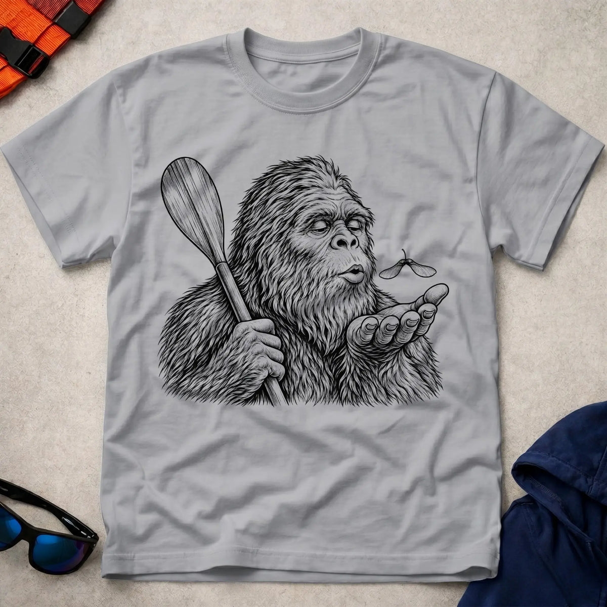 Sport Grey Legend Has It tee — funny paddling tall-tale gift — Vector Paddle