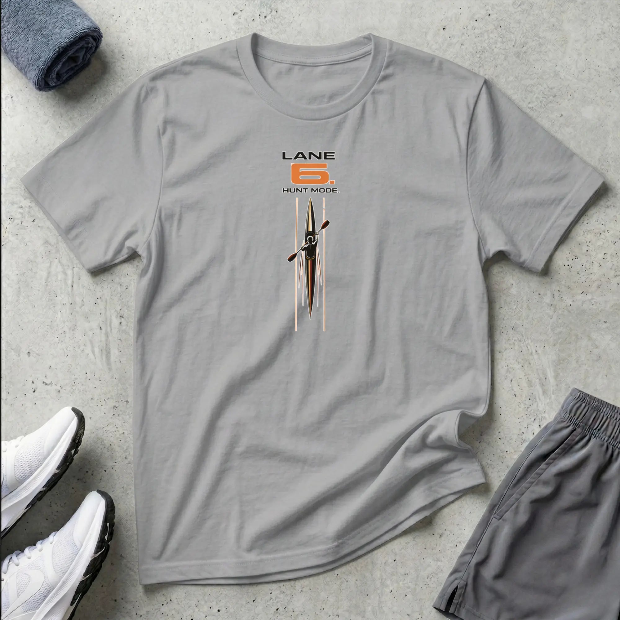 Lane 6. Hunt Mode. Kayak Sprint T-Shirt Printify