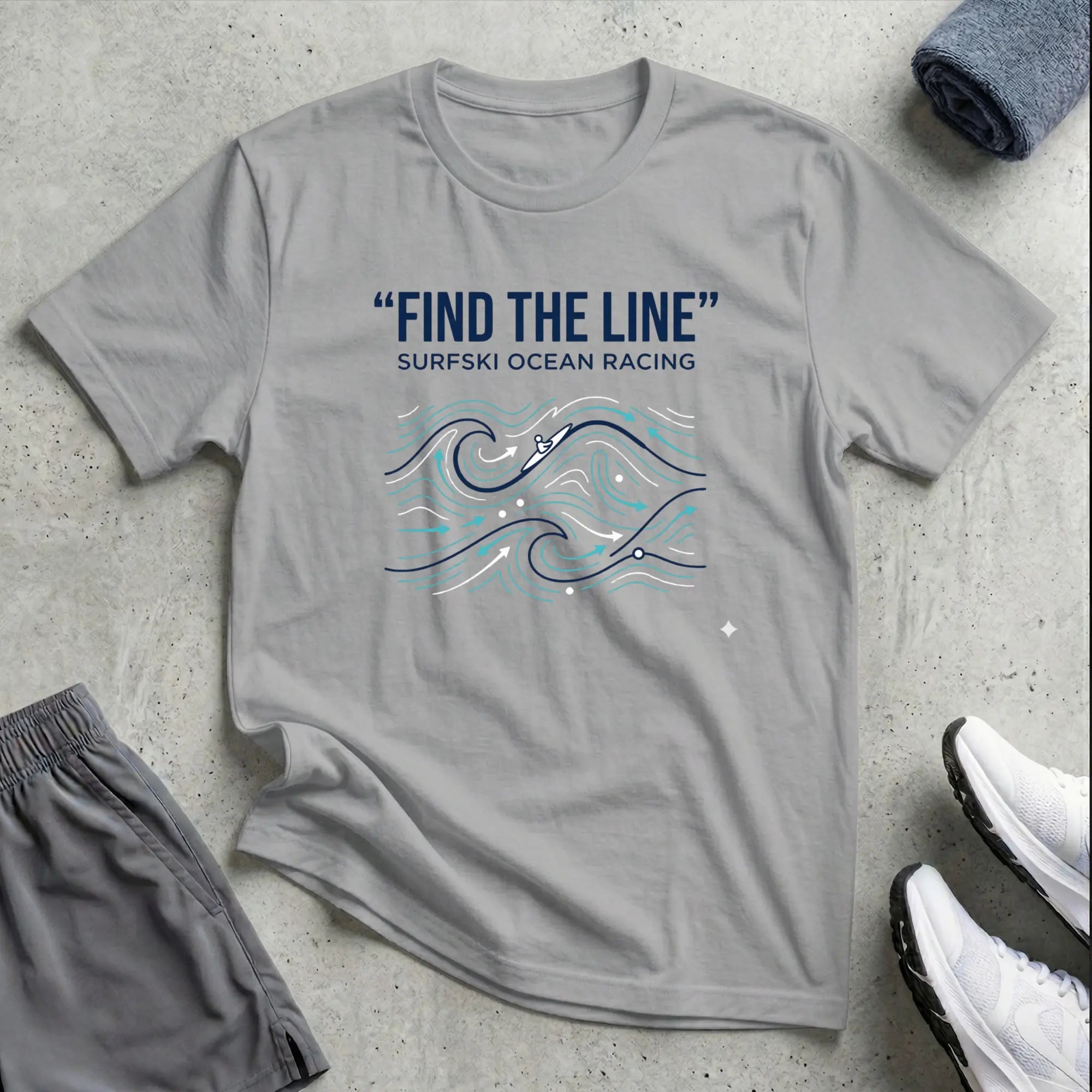 Find The Line. Surfski T-Shirt Printify