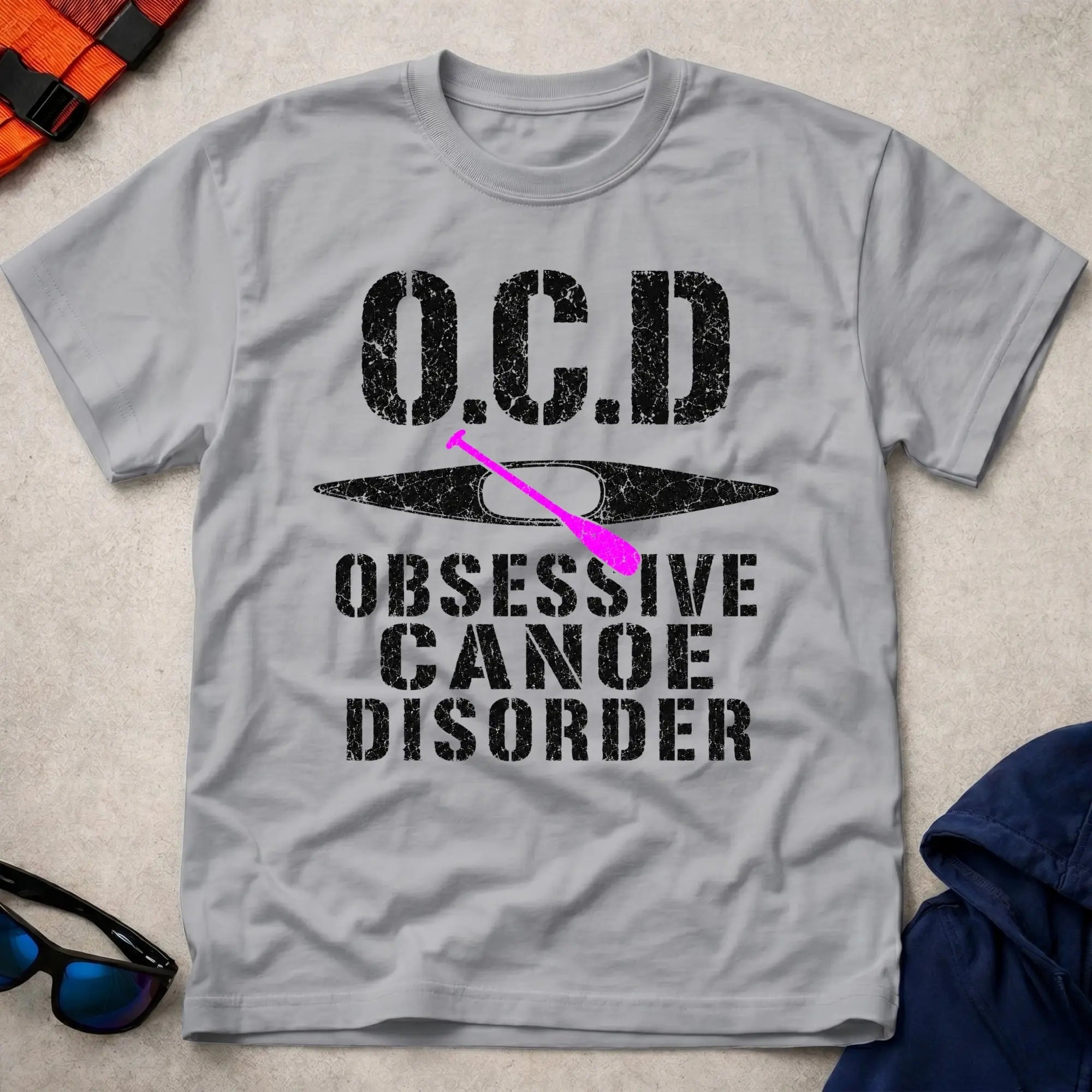 Sport Grey Obsessive Canoe Disorder tee — funny canoe-obsessed paddling gift — Vector Paddle