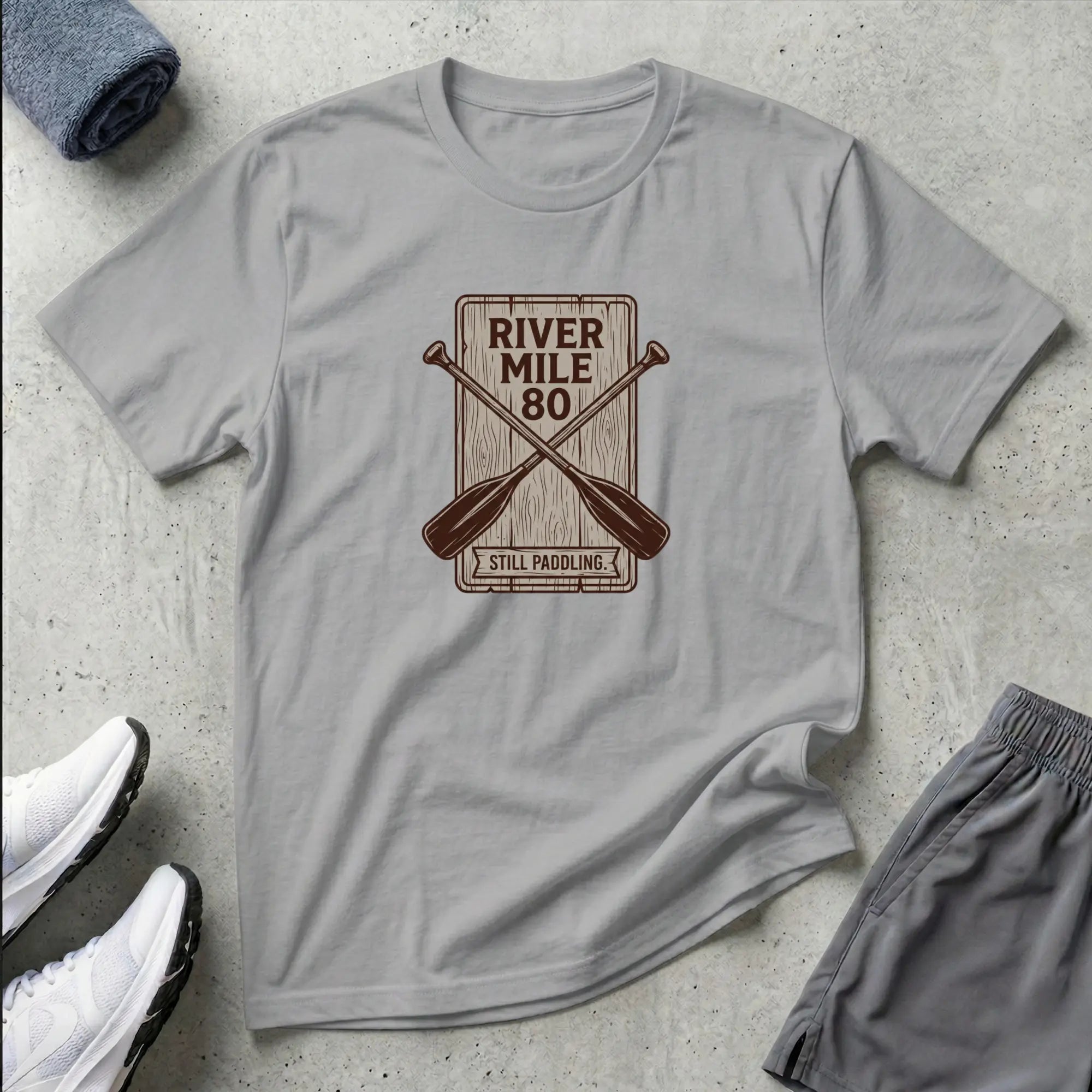River Mile 80 - Still Paddling. Canoe T-Shirt Printify