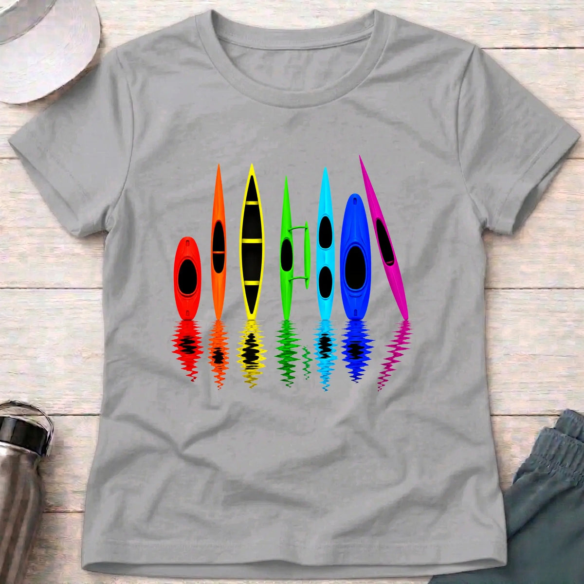 All The Boats fitted tee in Sport Grey — multi-discipline paddling tee — Vector Paddle