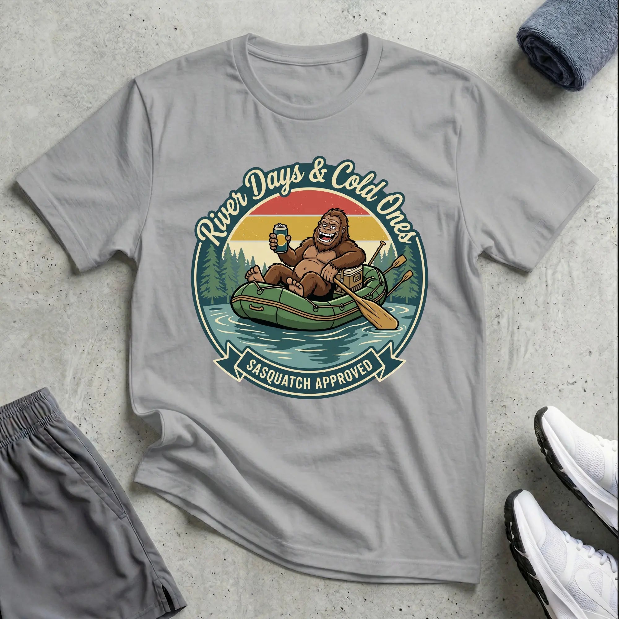 River Days & Cold Ones. Rafting T-Shirt - RELAXED Printify
