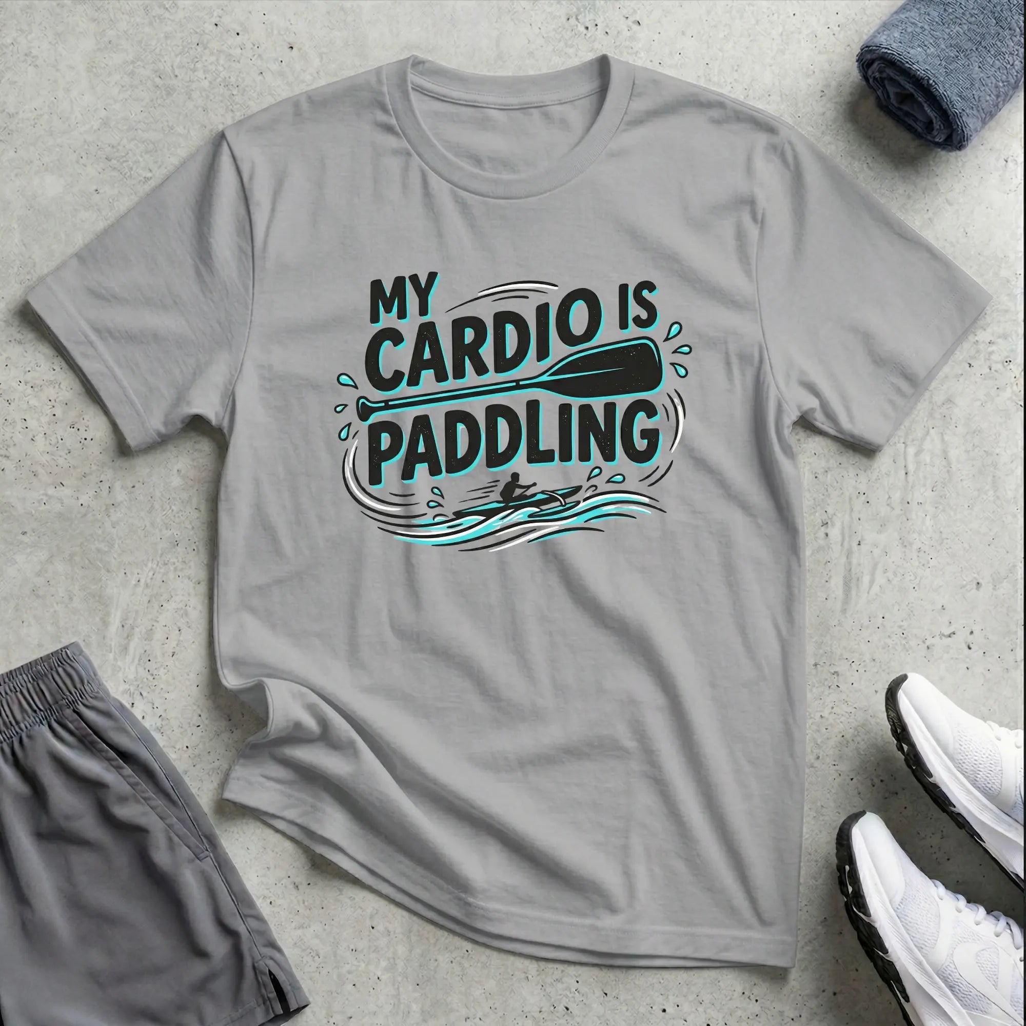 My Cardio Is Paddling. Va'a T-Shirt - LH Printify