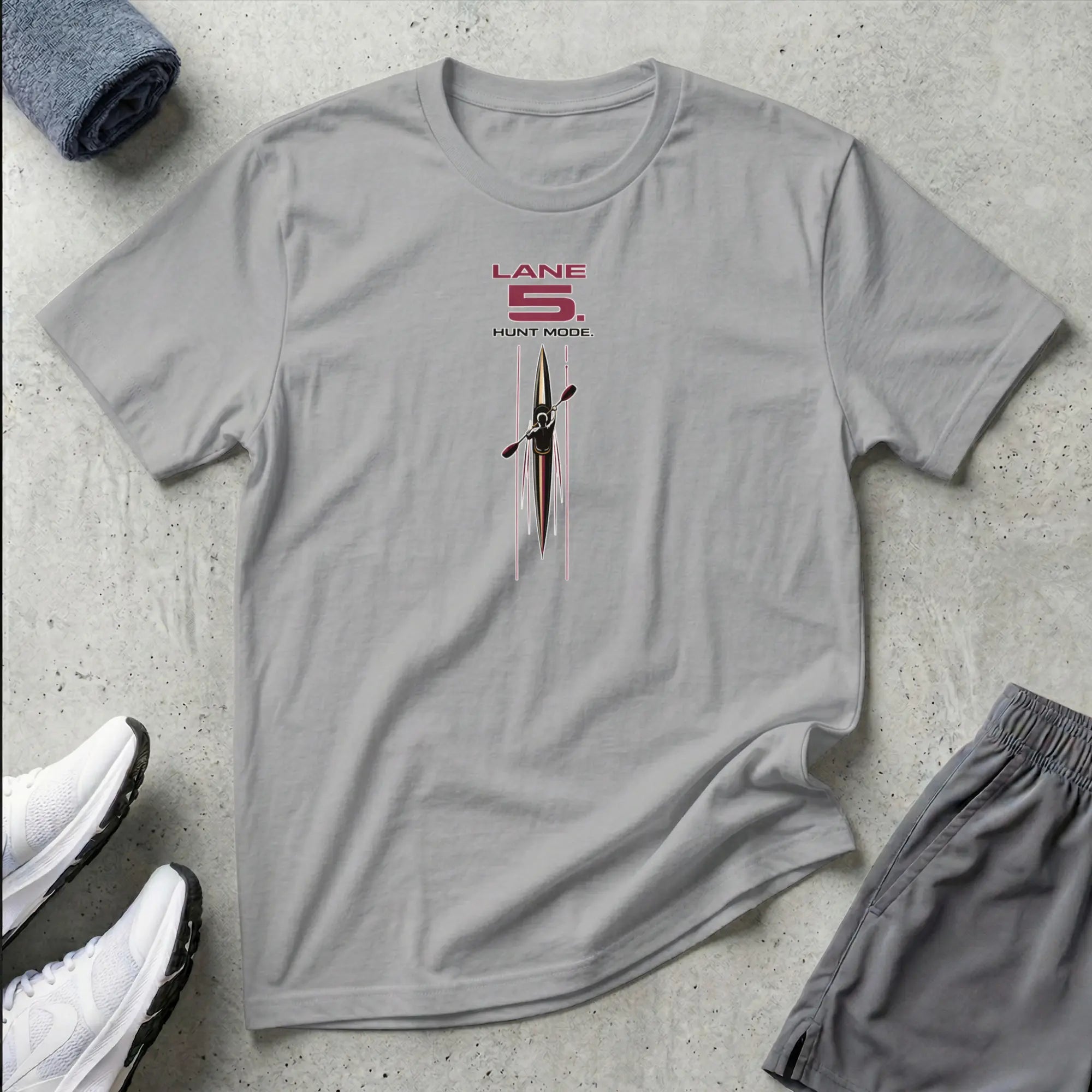 Lane 5. Hunt Mode. Kayak Sprint T-Shirt Printify