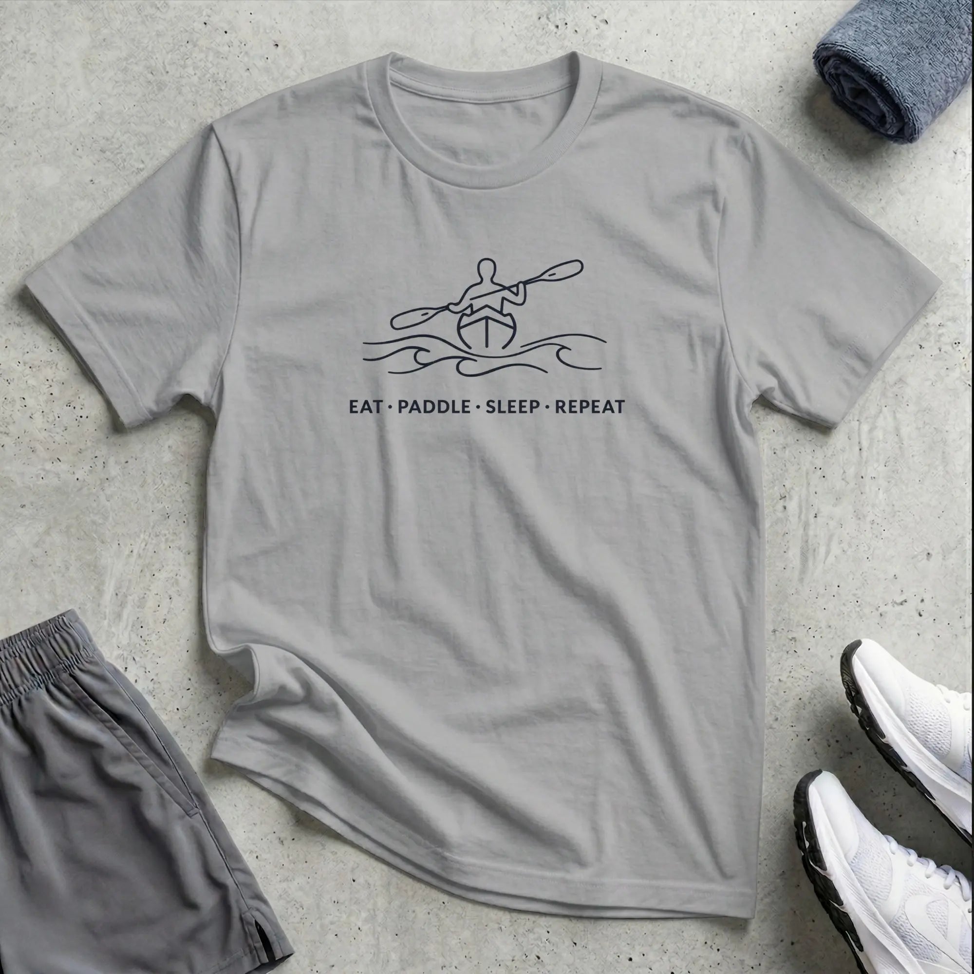 Eat Paddle Sleep Repeat. Kayak Shirt Printify
