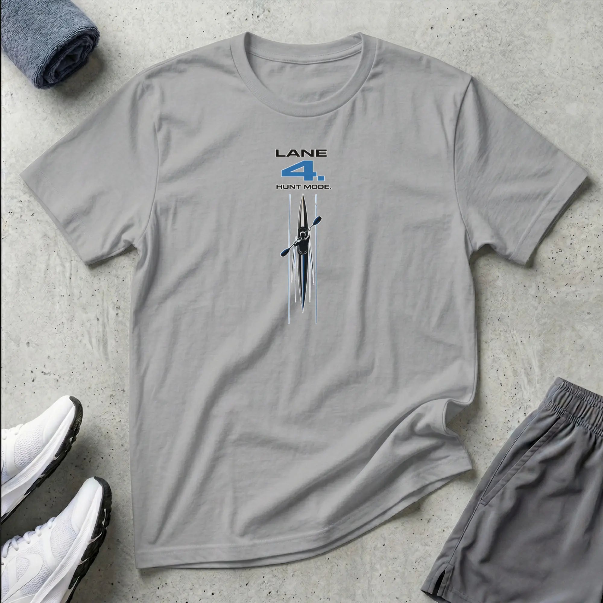 Lane 4. Hunt Mode. Kayak Sprint T-Shirt Printify