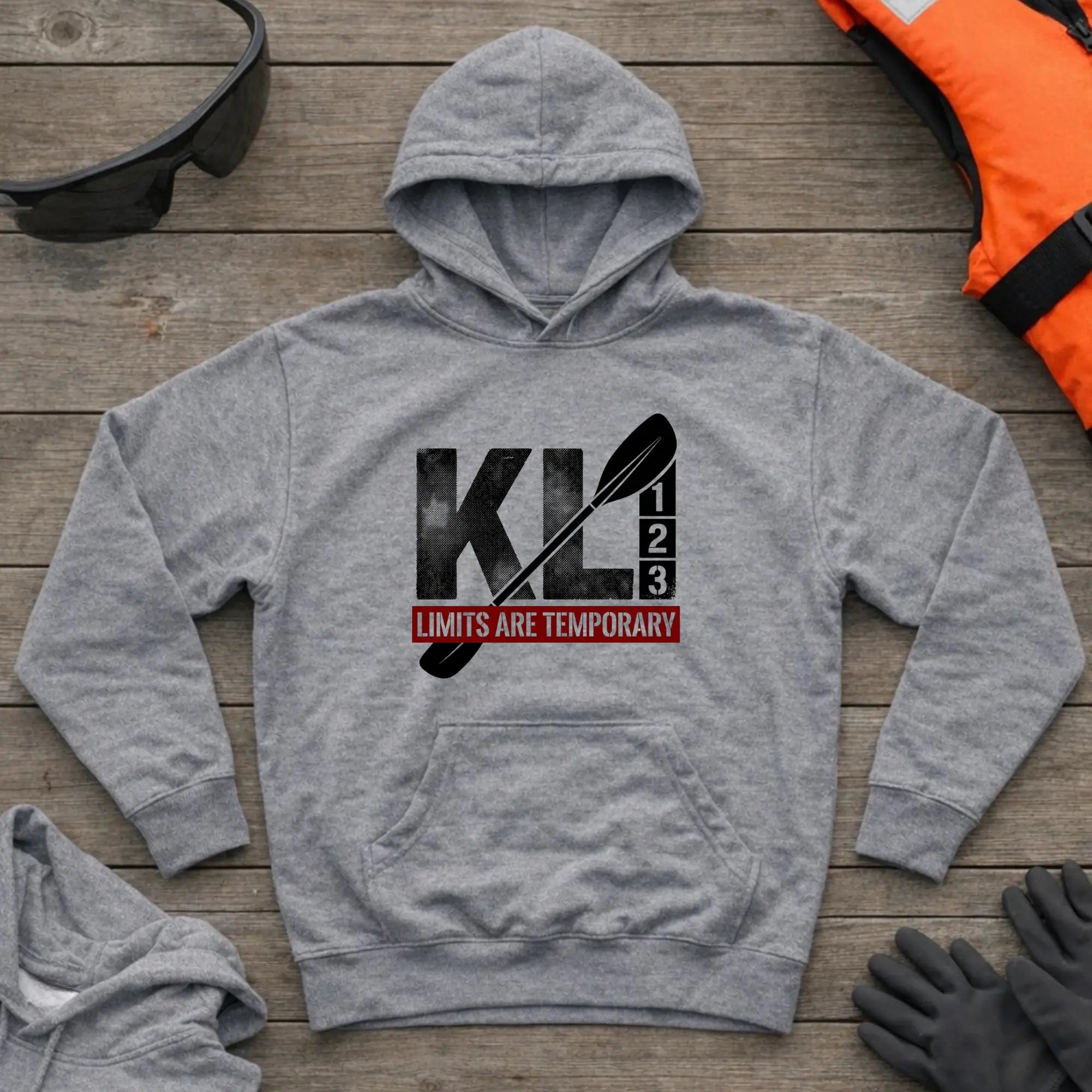 Hoodie - "KL1 2 3 Limits Are Temporary" - Paracanoe Va'a Printify