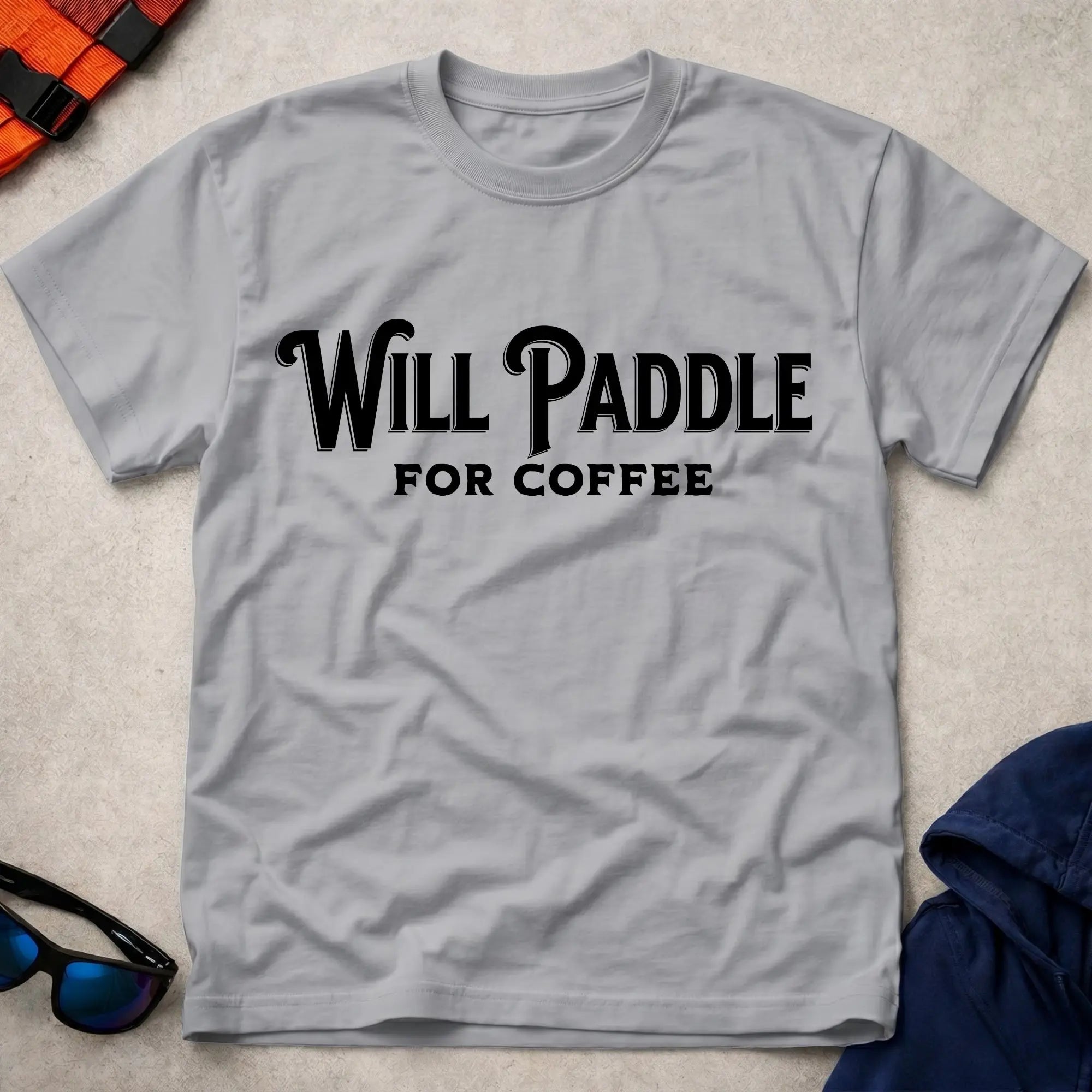 Sport Grey Paddle For Coffee tee — funny kayaking and canoeing gift — Vector Paddle