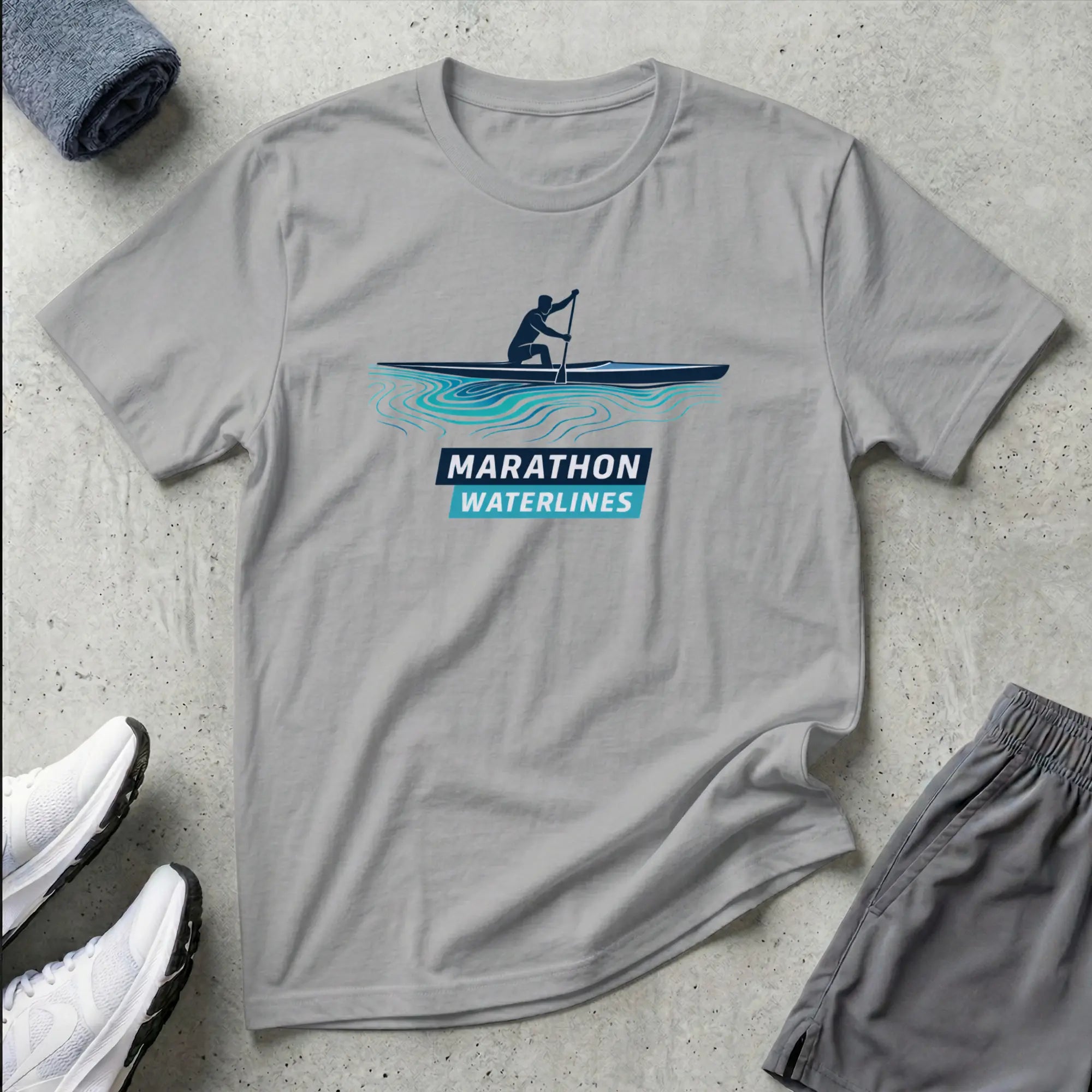 Marathon Waterlines. C1 Canoe T-Shirt Printify