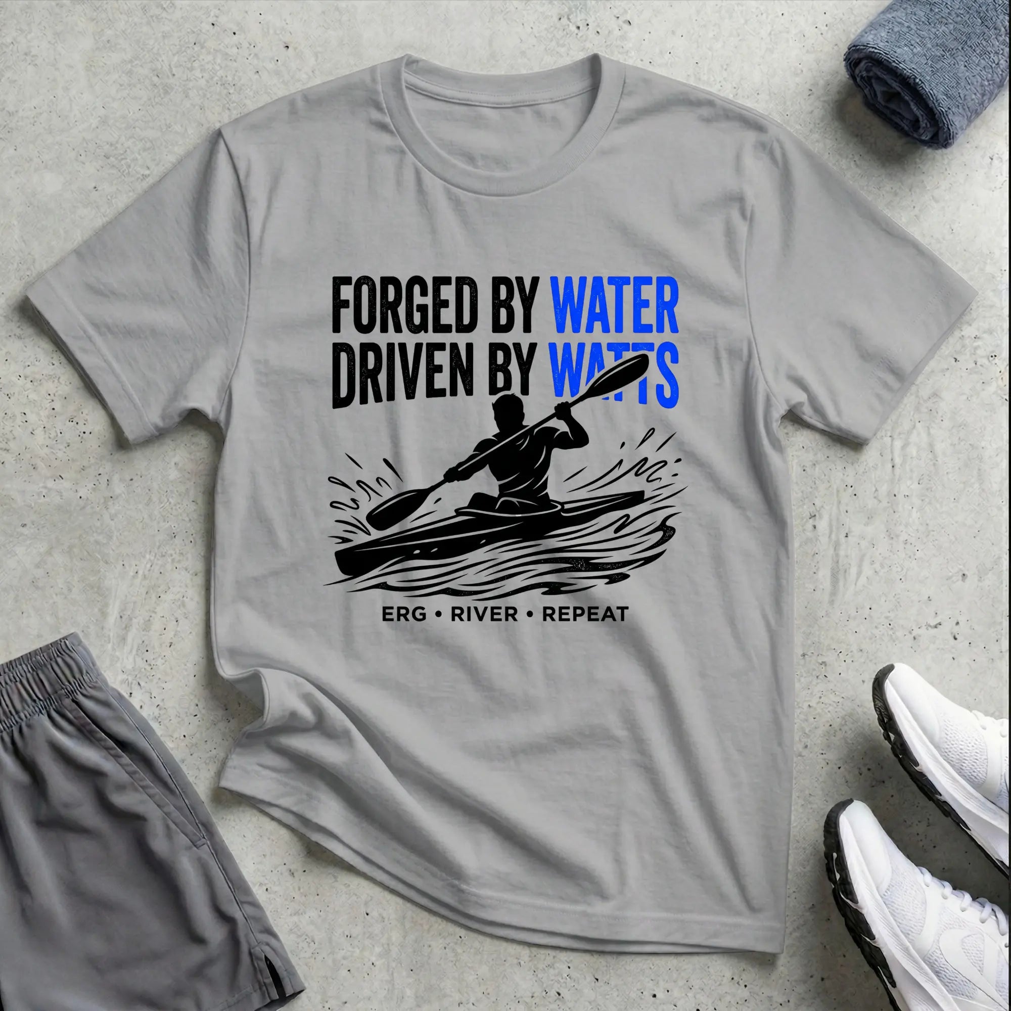 Forged By Water - Driven By Watts. Racing T-Shirt Printify