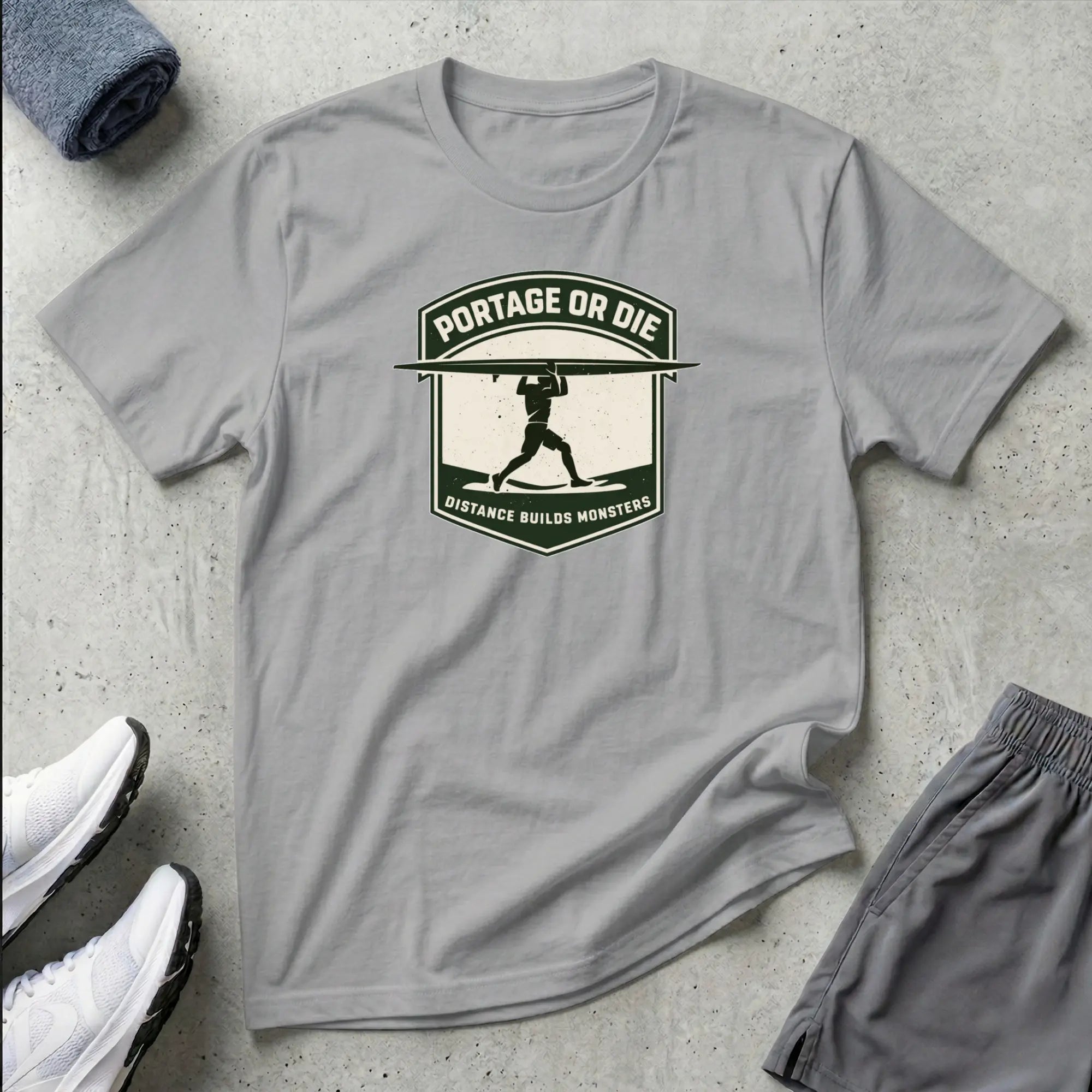 Portage or Die. Canoe Kayak T-Shirt Printify