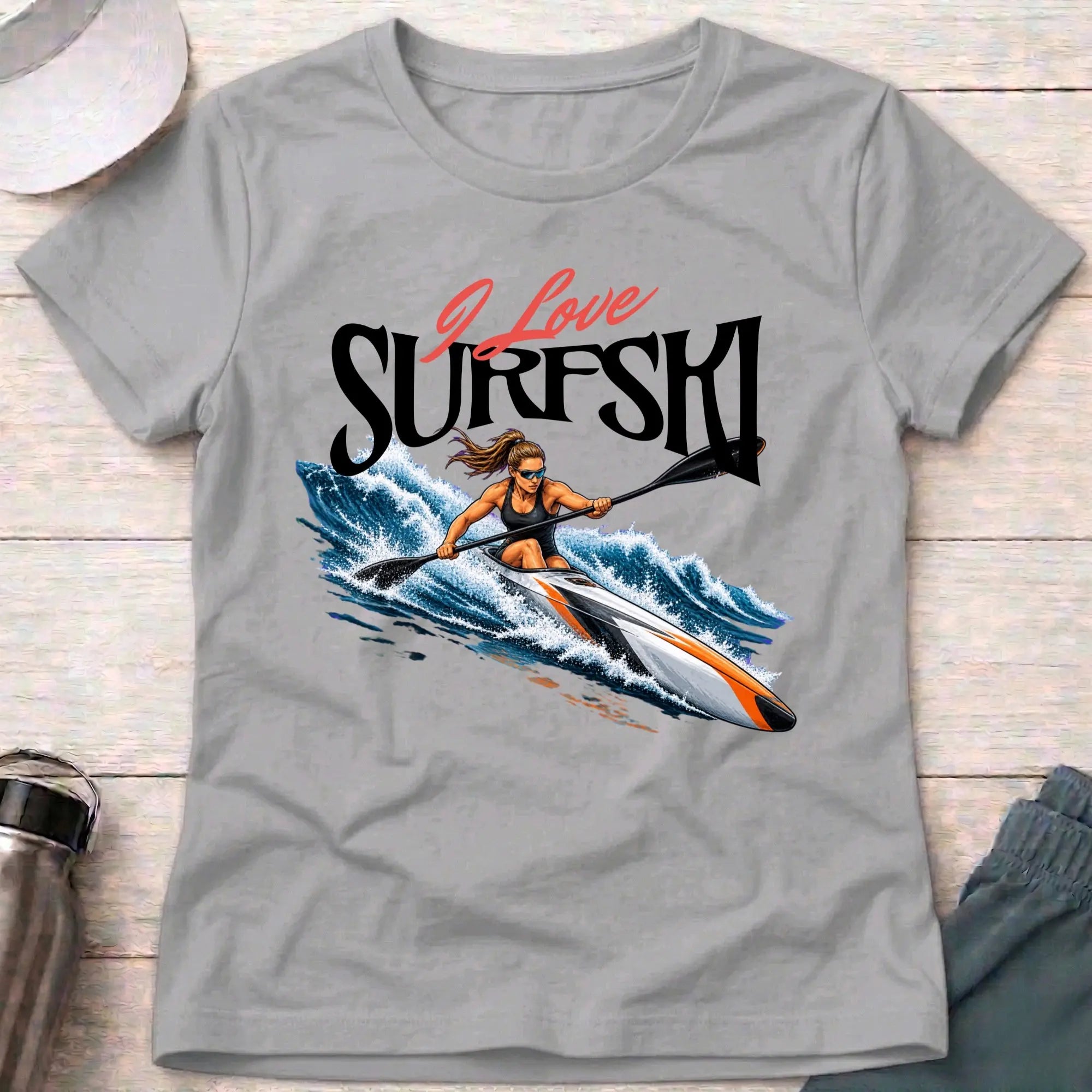 I Love Surfski Fitted Tee