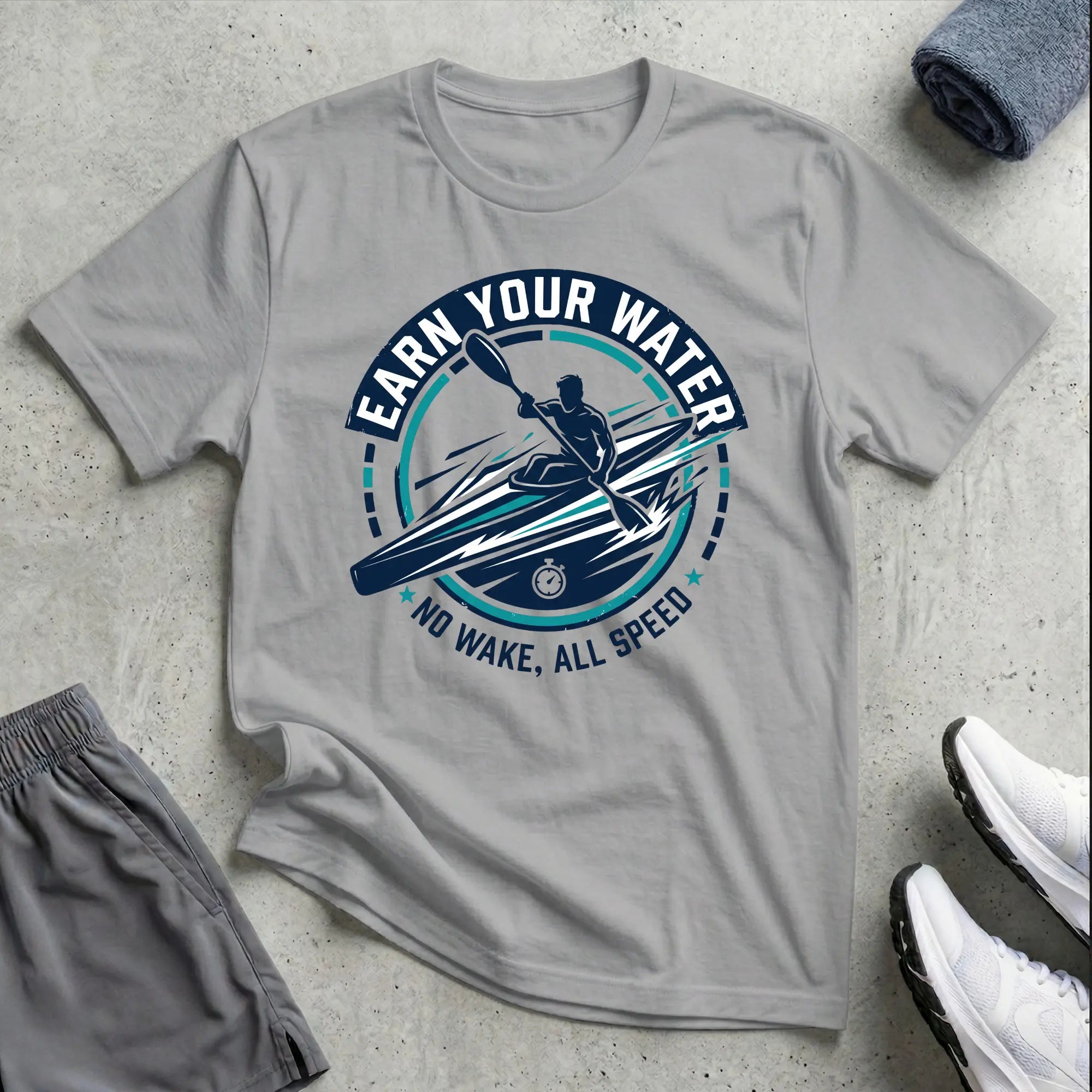 Earn Your Water. Racing T-Shirt Printify