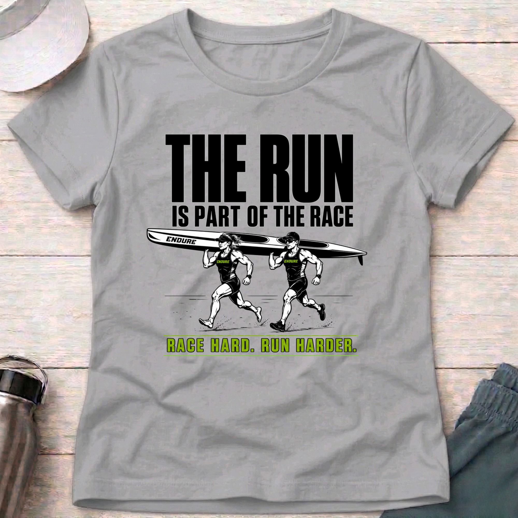 Endure The Run Is Part Of The Race — Fitted Tee 