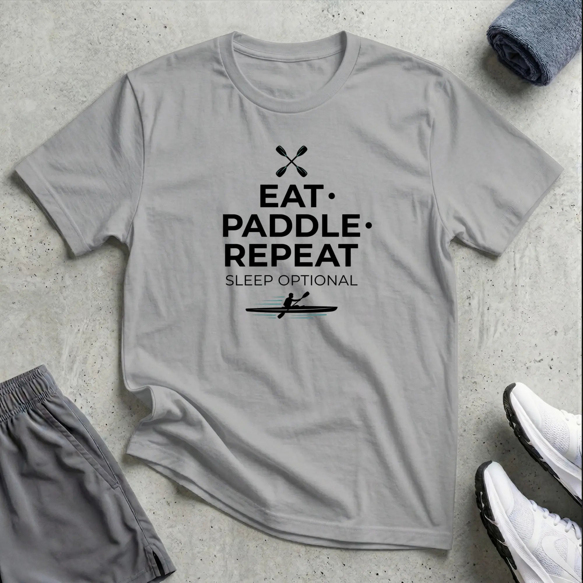 Eat Paddle Repeat Sleep-Optional. Kayak T-Shirt - LH Printify