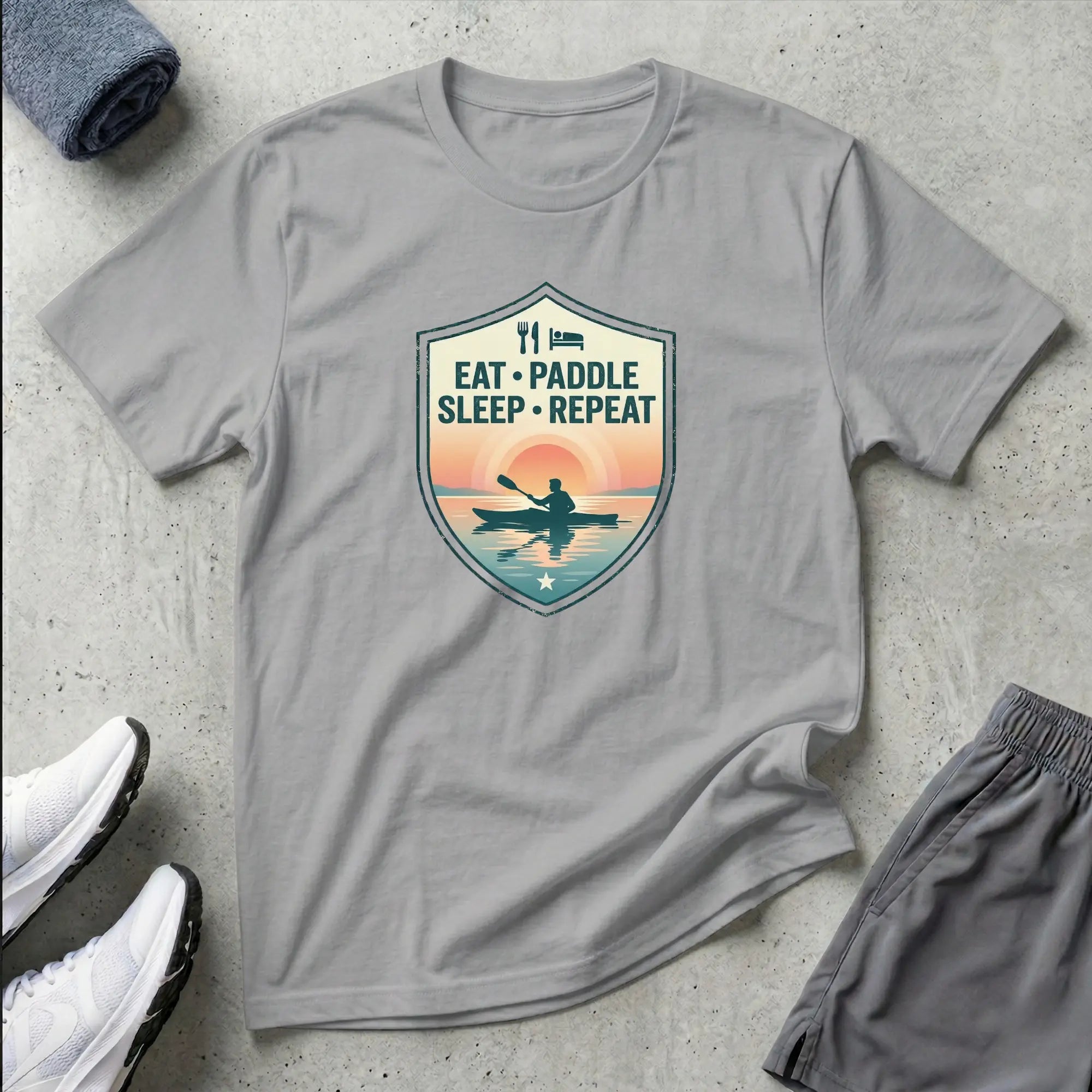 Eat Paddle Sleep Repeat. Ocean Kayak T-Shirt Printify