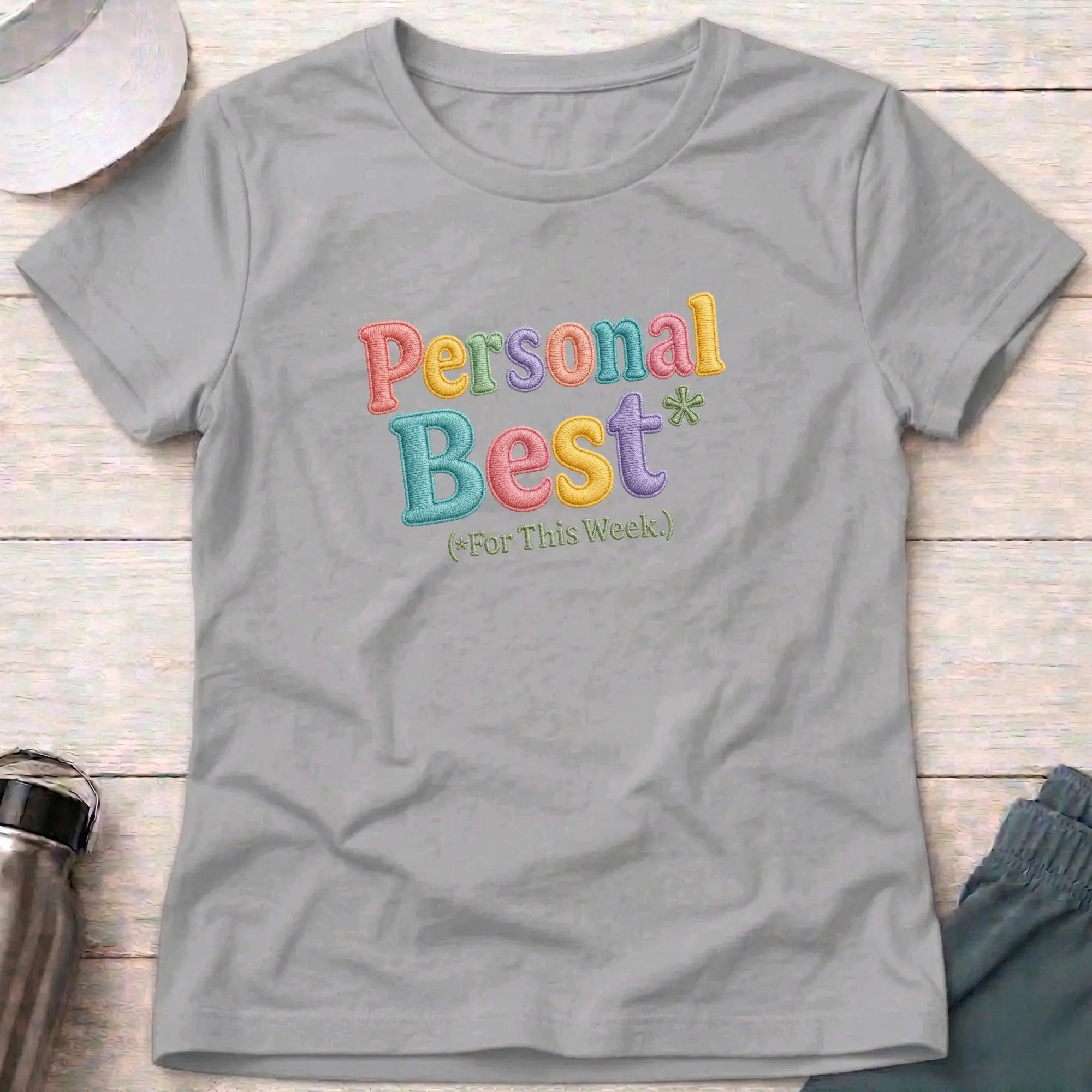 Sport Grey Personal Best* fitted tee — funny racing paddler gift — Vector Paddle