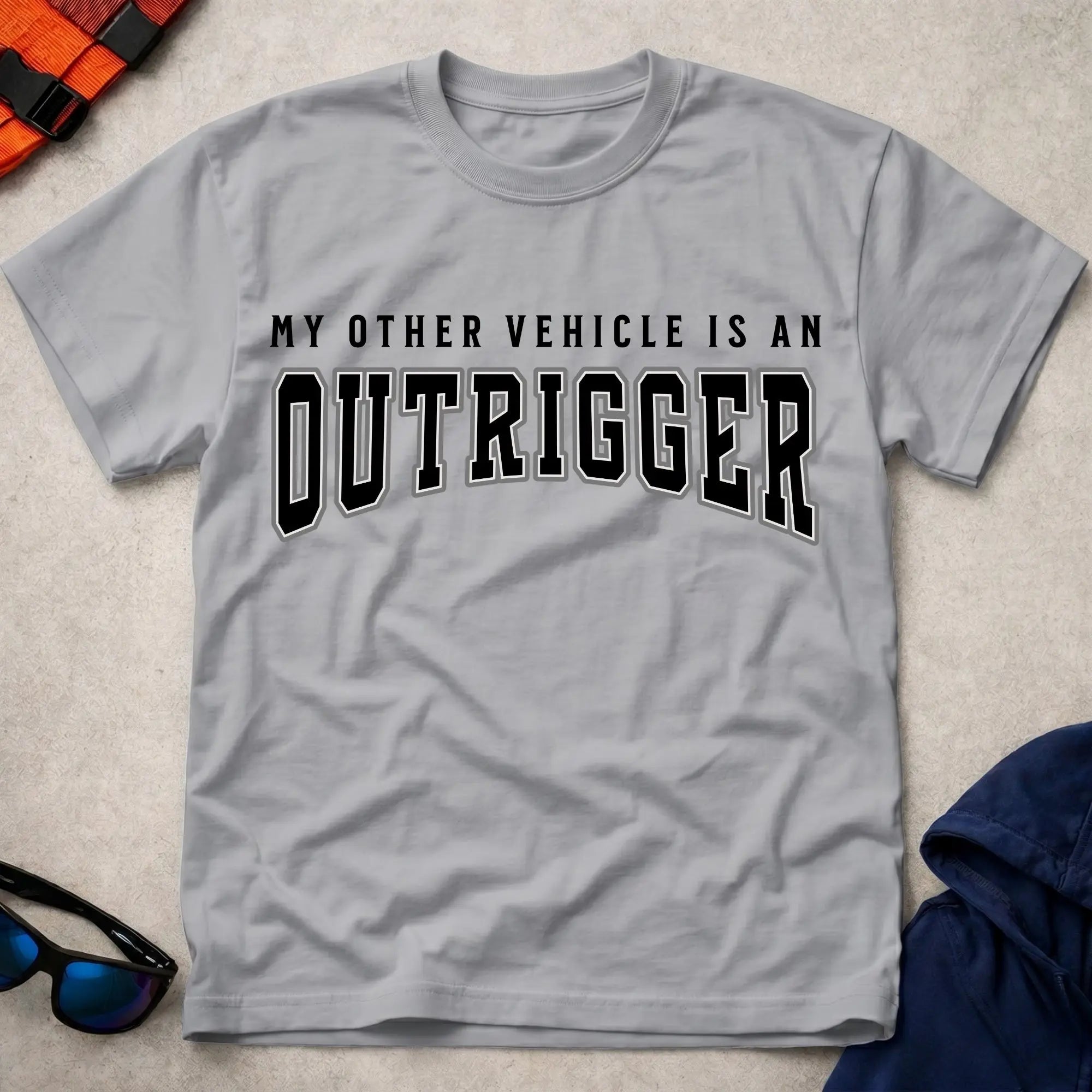 Sport grey my other vehicle is an outrigger paddling tee
