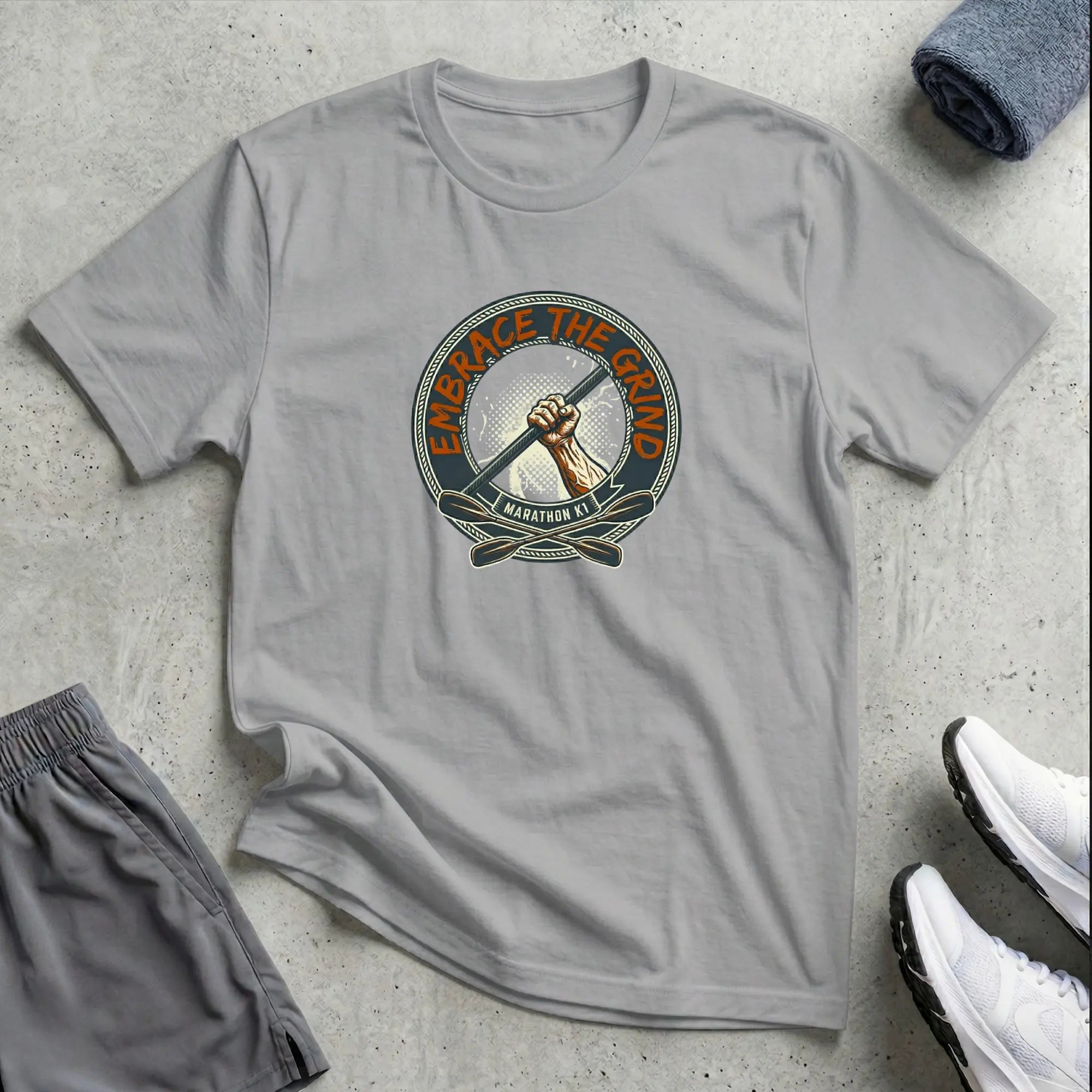 Embrace The Grind. Marathon K1 Kayak T-Shirt Printify