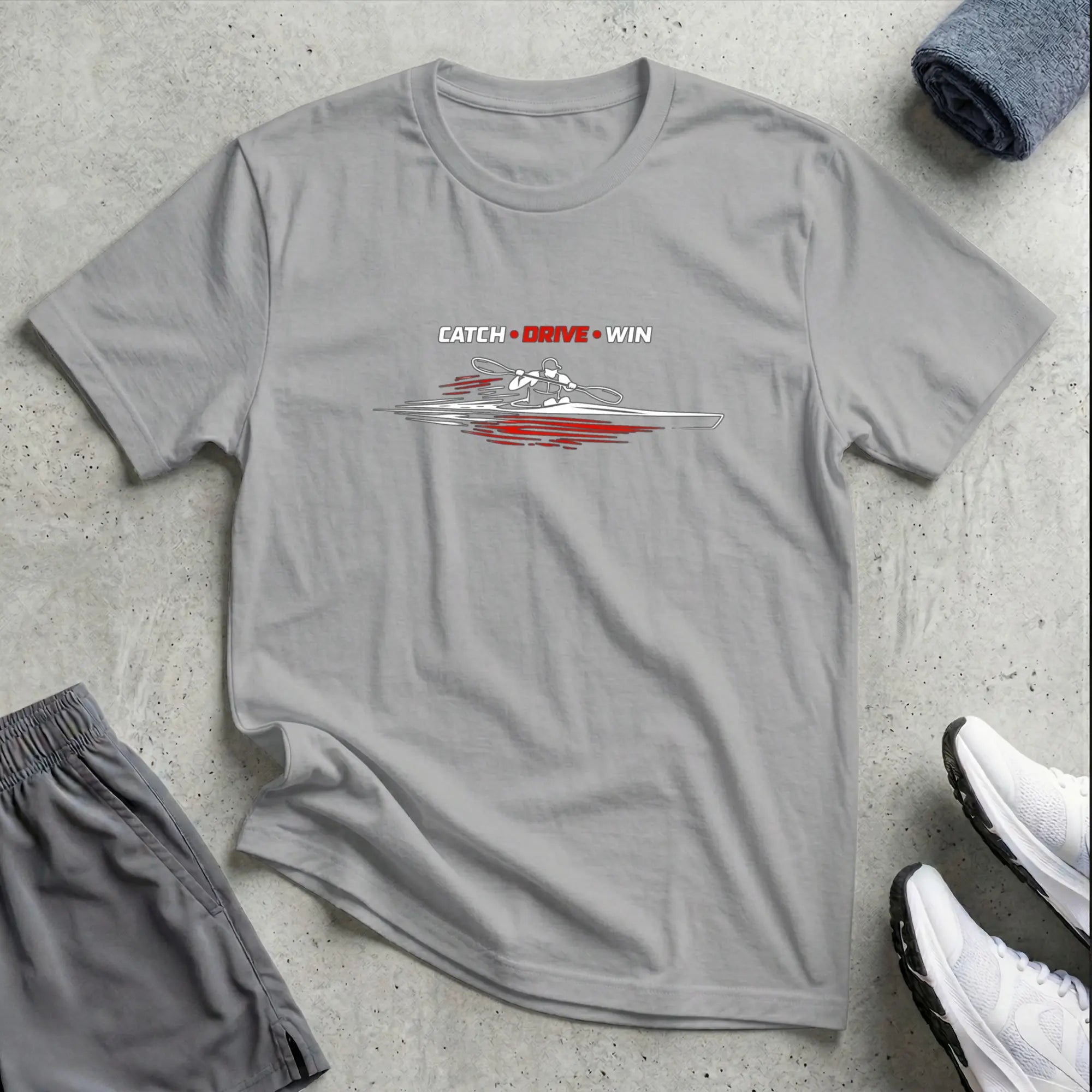 Catch Drive Win. Kayak T-Shirt Printify