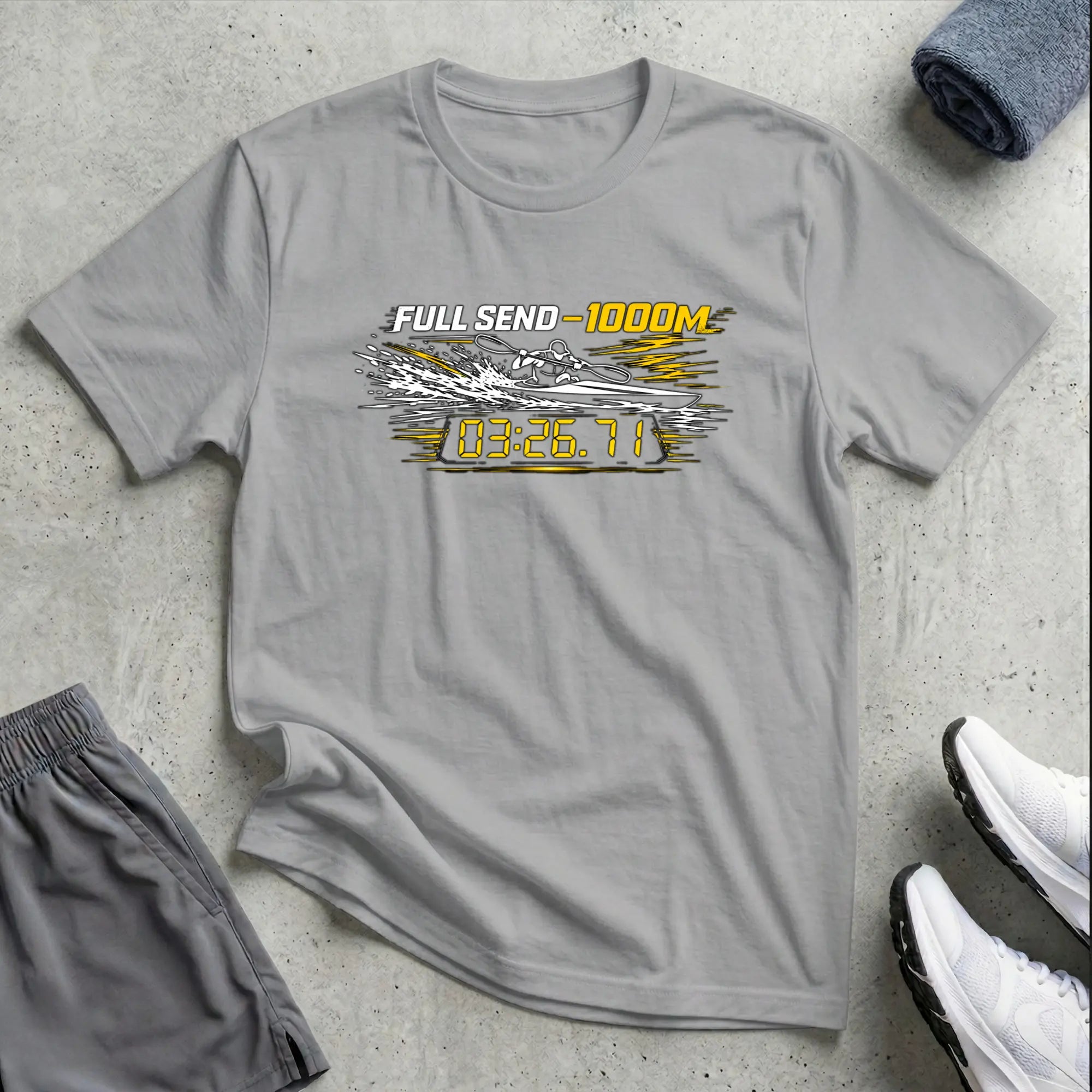 Full Send - 1000m. Kayak Sprint T-Shirt Printify