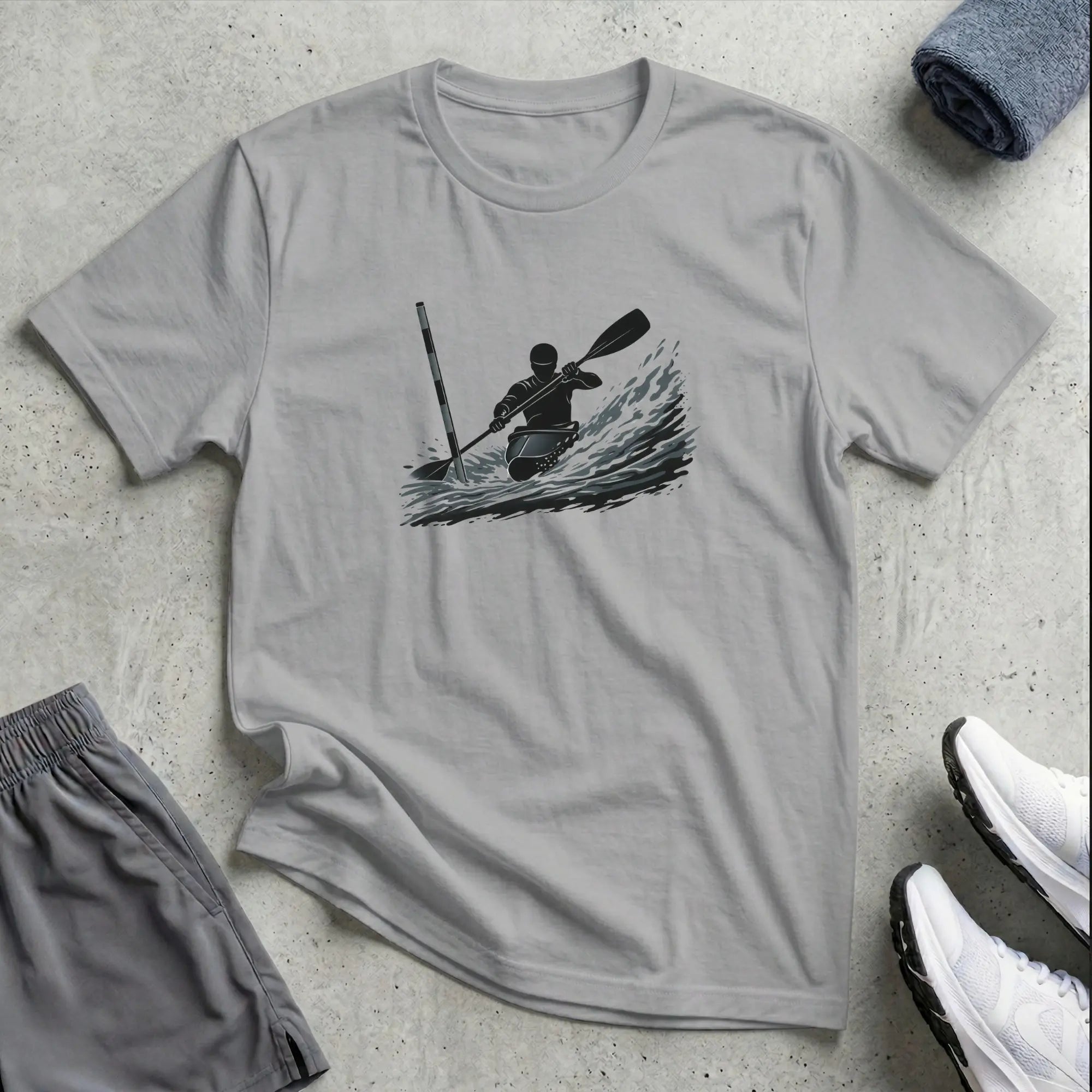 Slalom Kayak Cross on Whitewater T-Shirt Printify