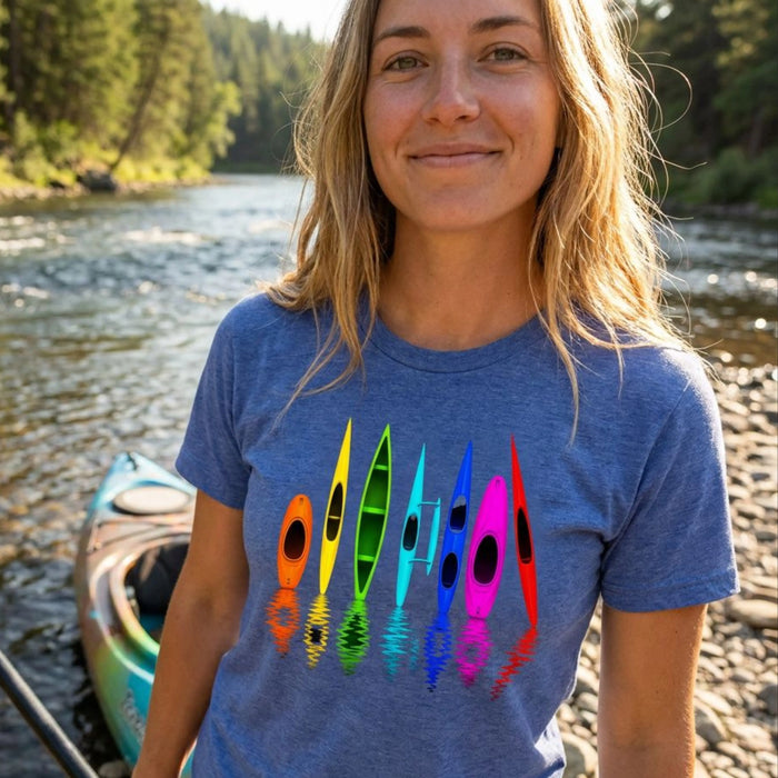 All The Boats fitted tee lifestyle image — multi-discipline paddling tee — Vector Paddle