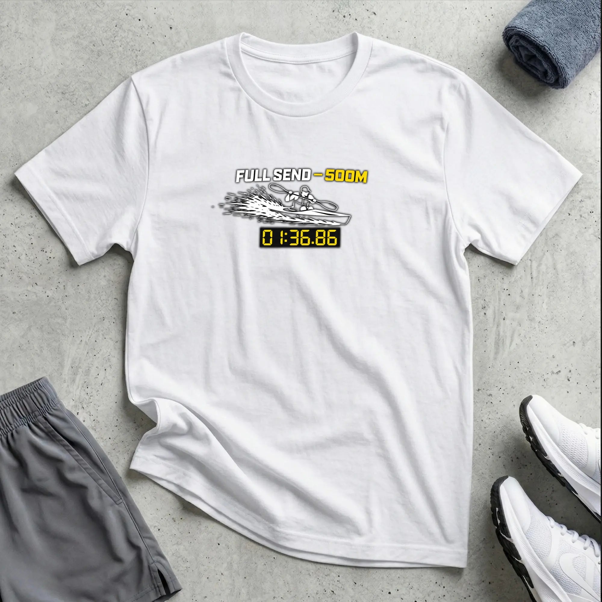 Full Send - 500m. Kayak Sprint T-Shirt Printify
