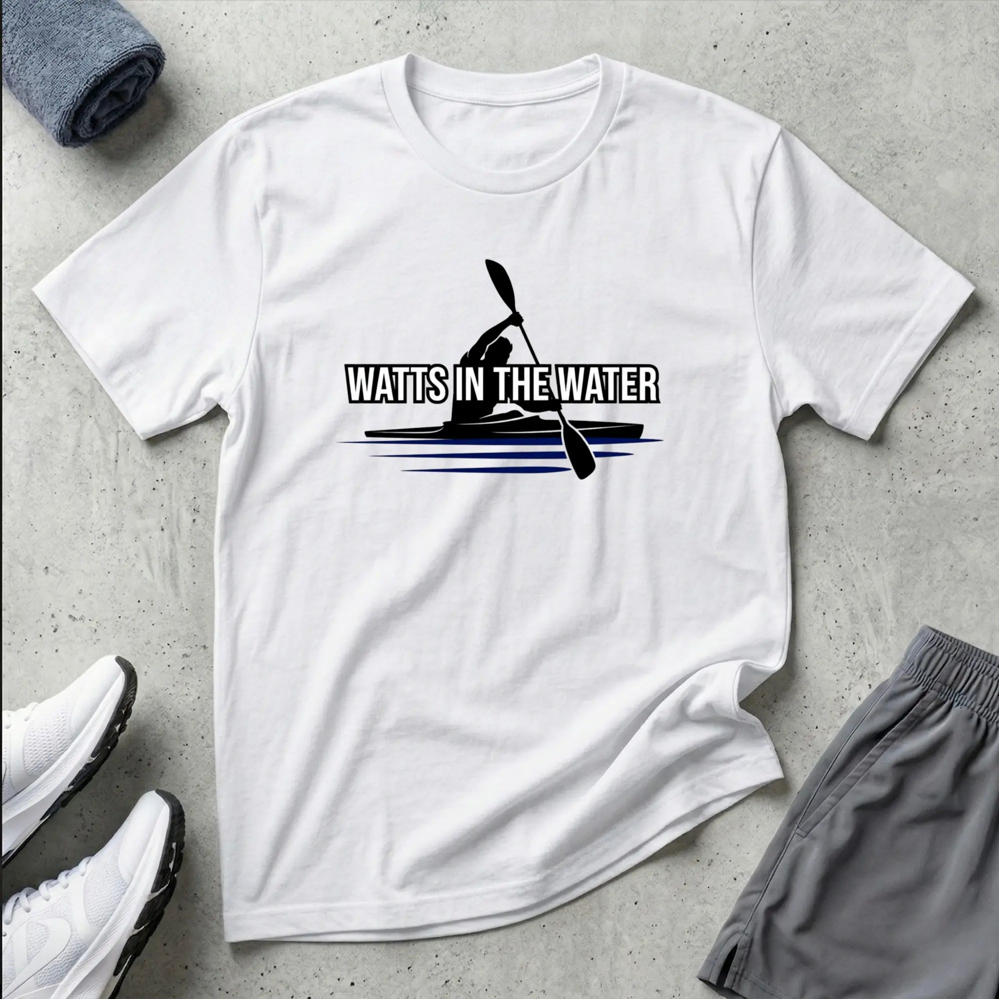 Watts In The Water. Kayak T-Shirt Printify