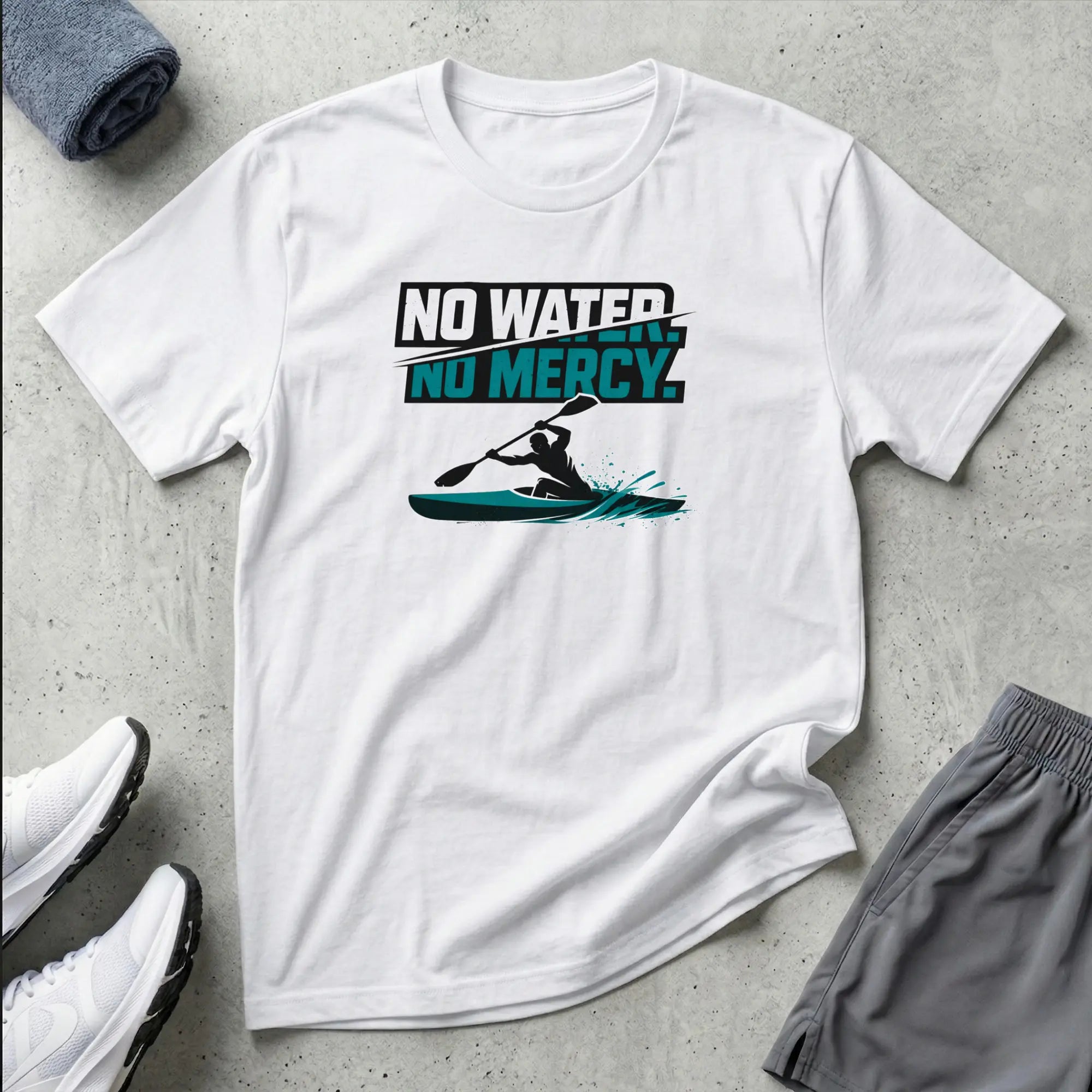 No Water No Mercy - Kayak T-Shirt Printify