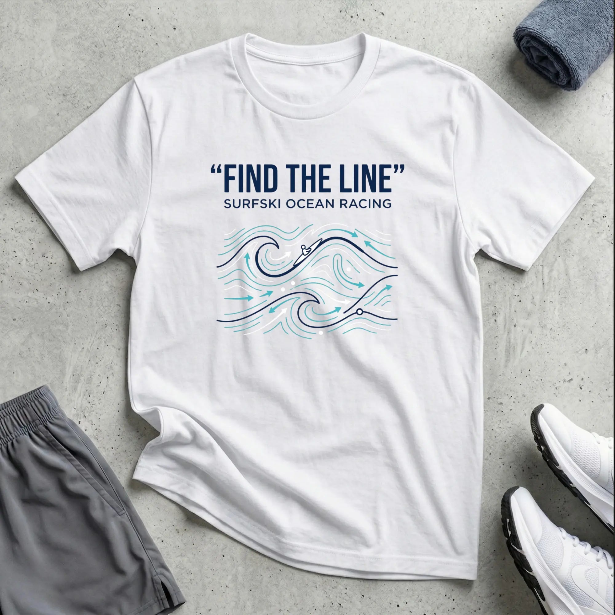 Find The Line. Surfski T-Shirt Printify