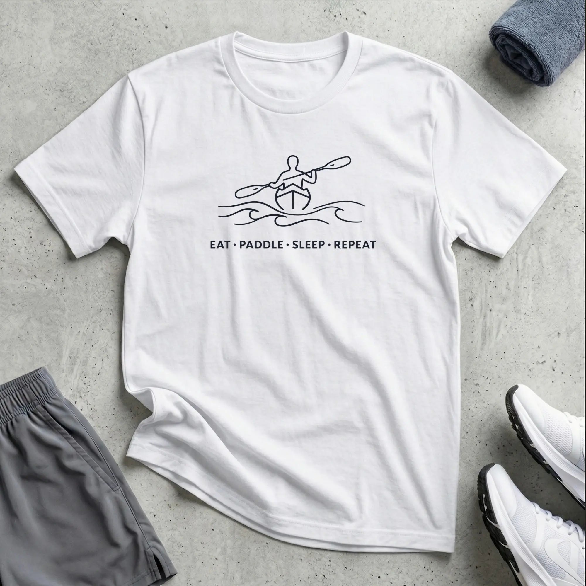 Eat Paddle Sleep Repeat. Kayak Shirt Printify
