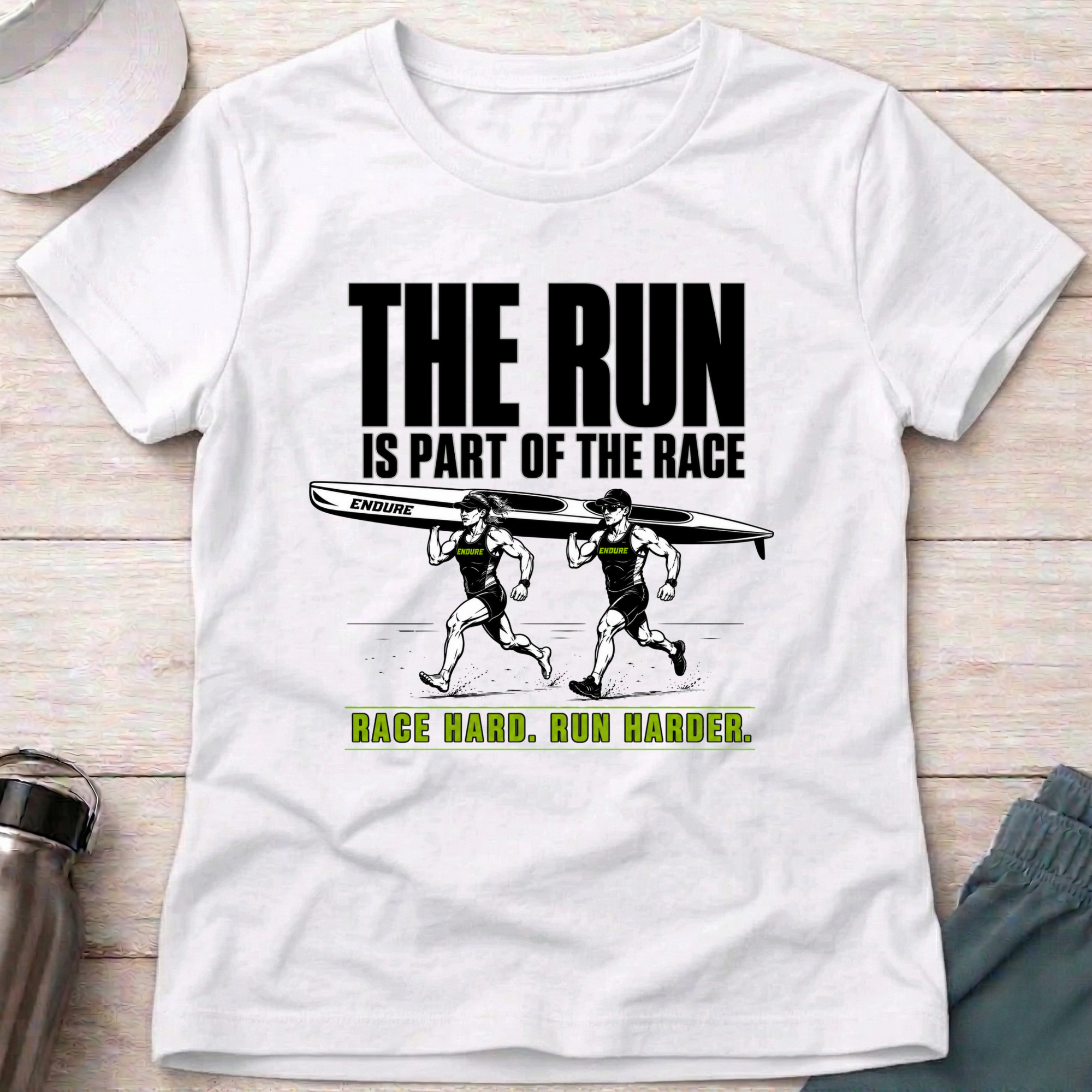 Endure The Run Is Part Of The Race — Fitted Tee 