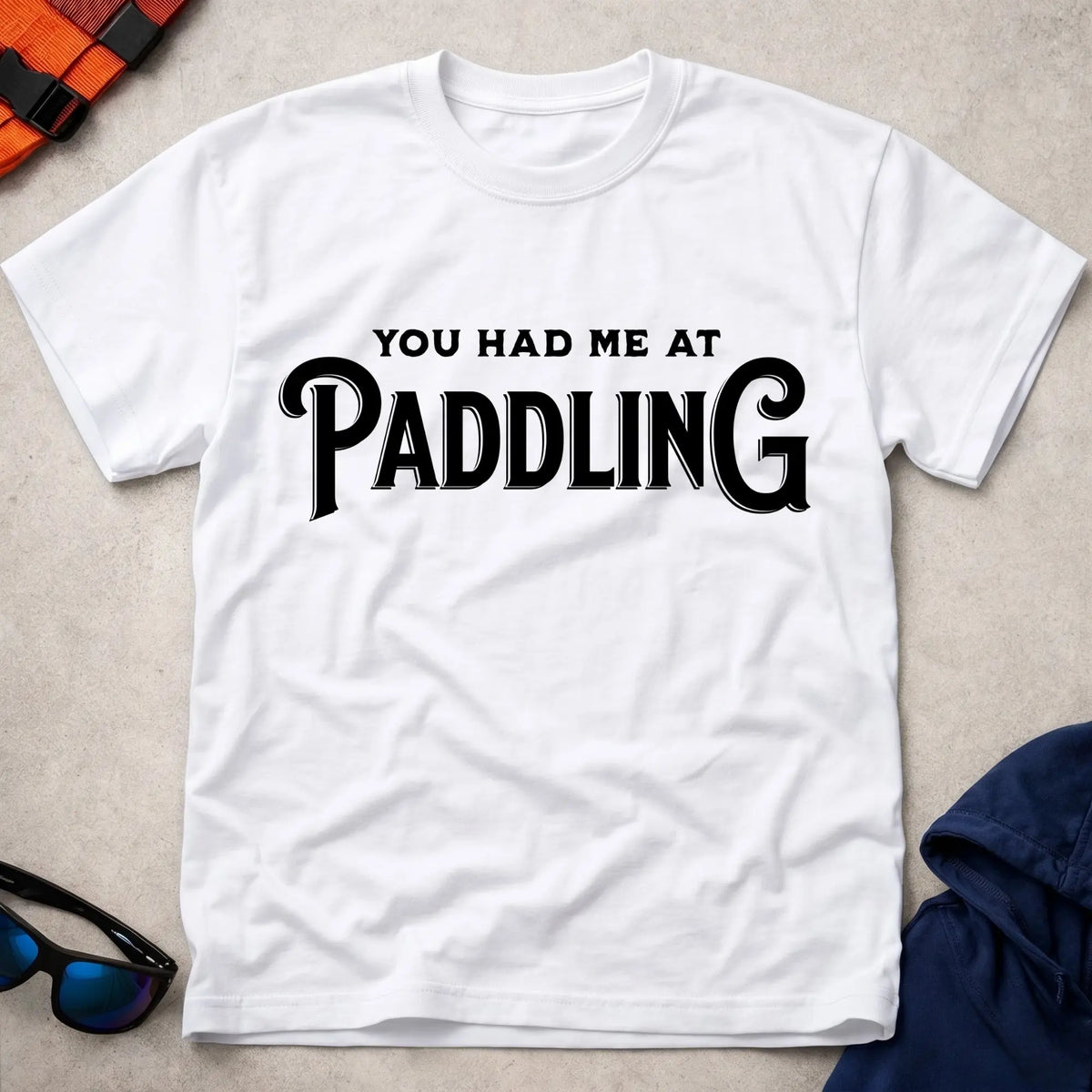 White You Had Me At Paddling t-shirt – Vector Paddle
