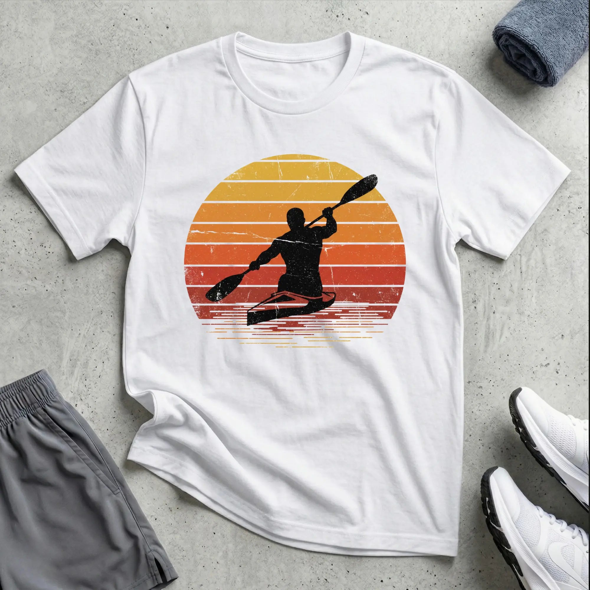 Retro Sunset. Relaxed T-Shirt Printify