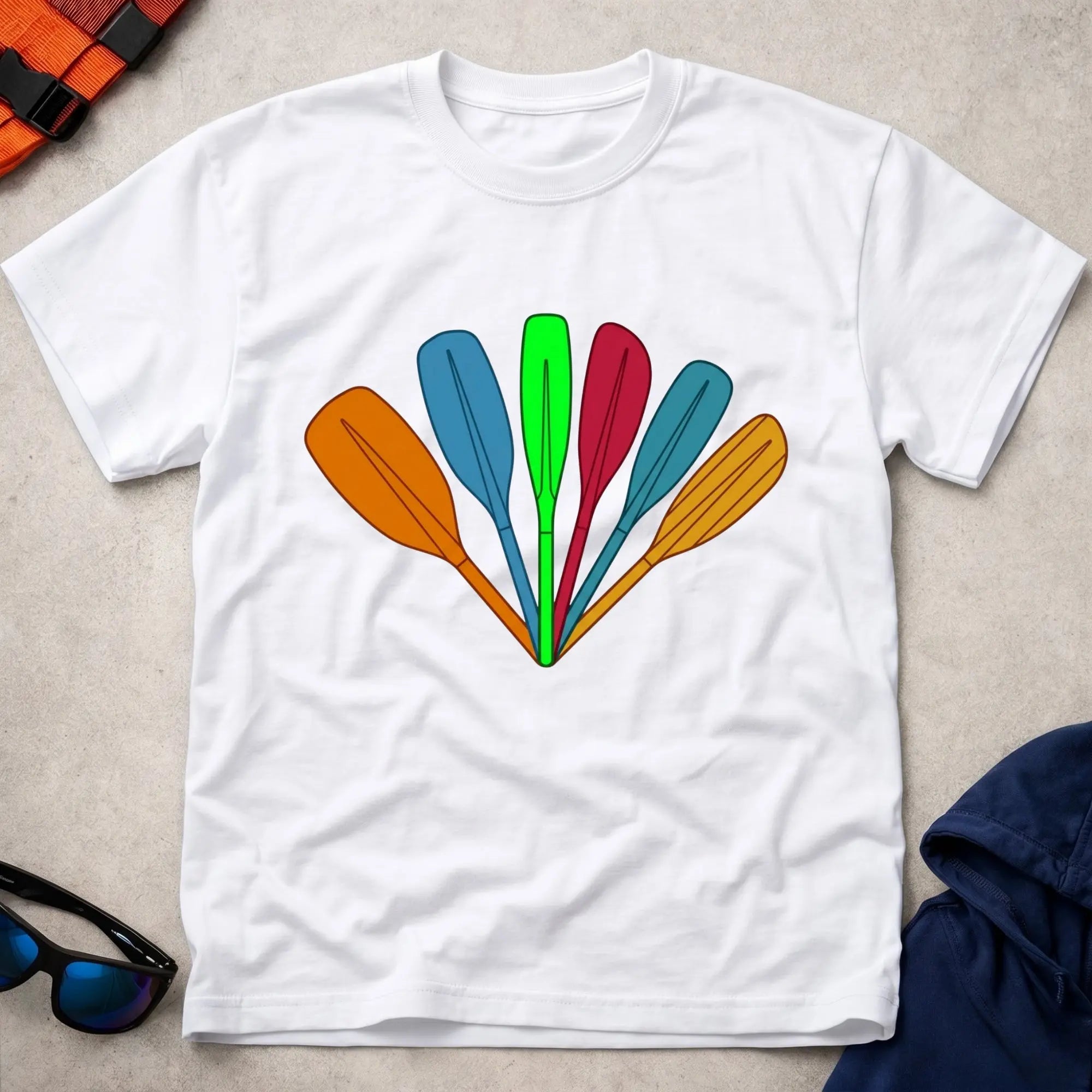 White Fan Of Blades t-shirt – Vector Paddle