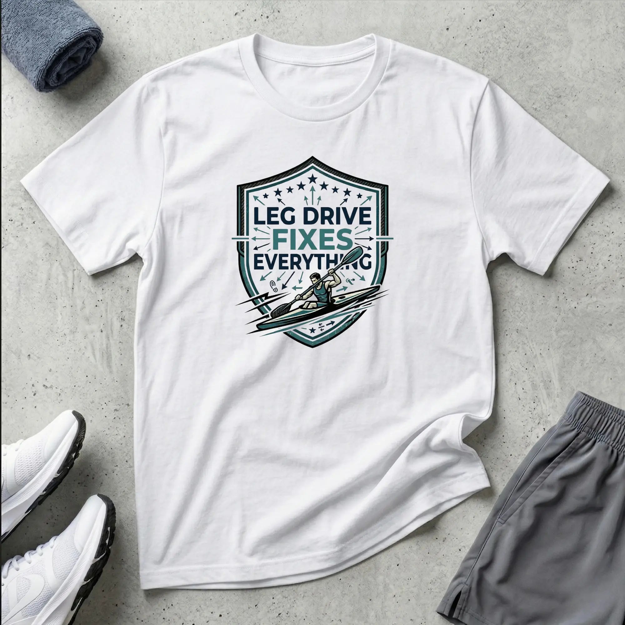 Leg Drive Fixes Everything. Kayak Sprint Marathon T-Shirt Printify