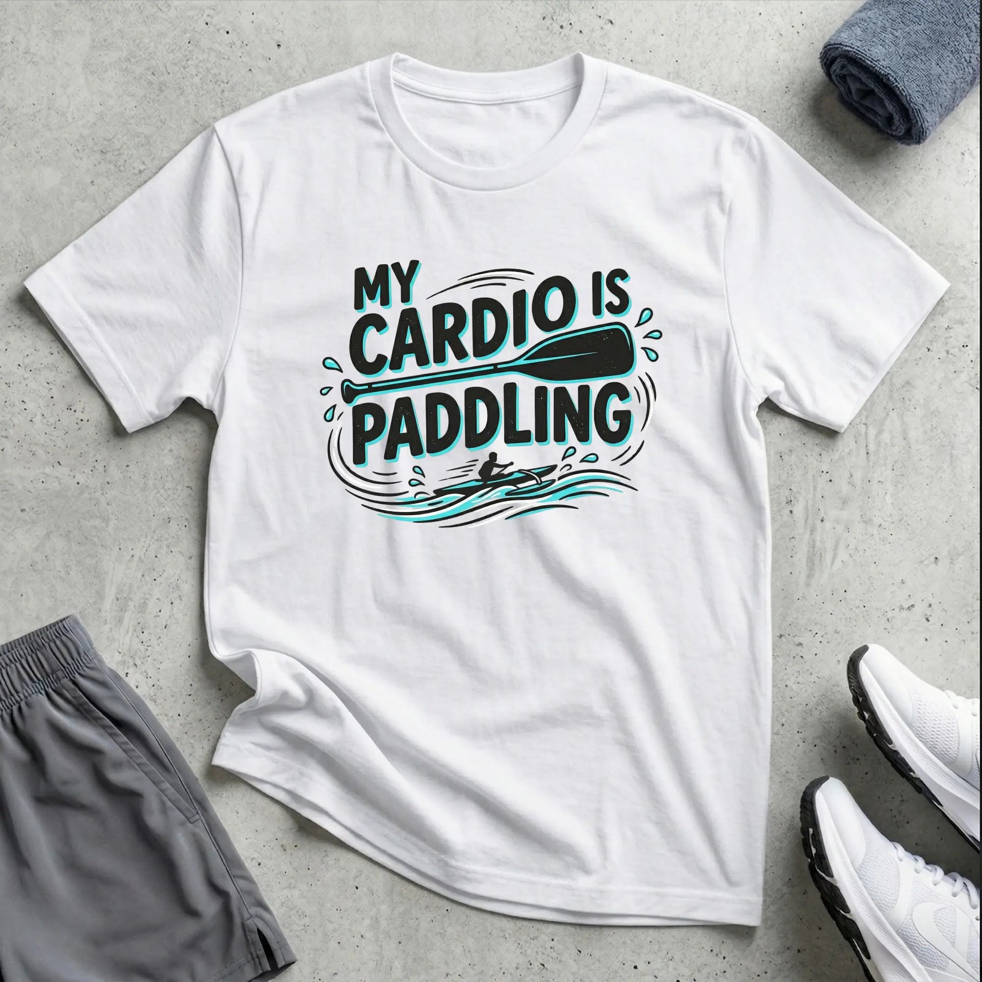 My Cardio Is Paddling. Va'a T-Shirt - LH Printify