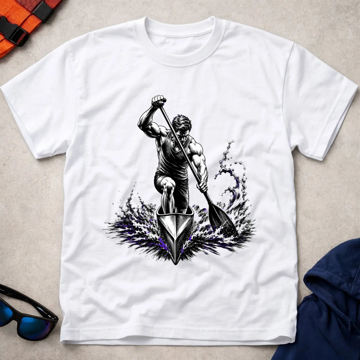 White Built By The Water T-Shirt – Vector Paddle