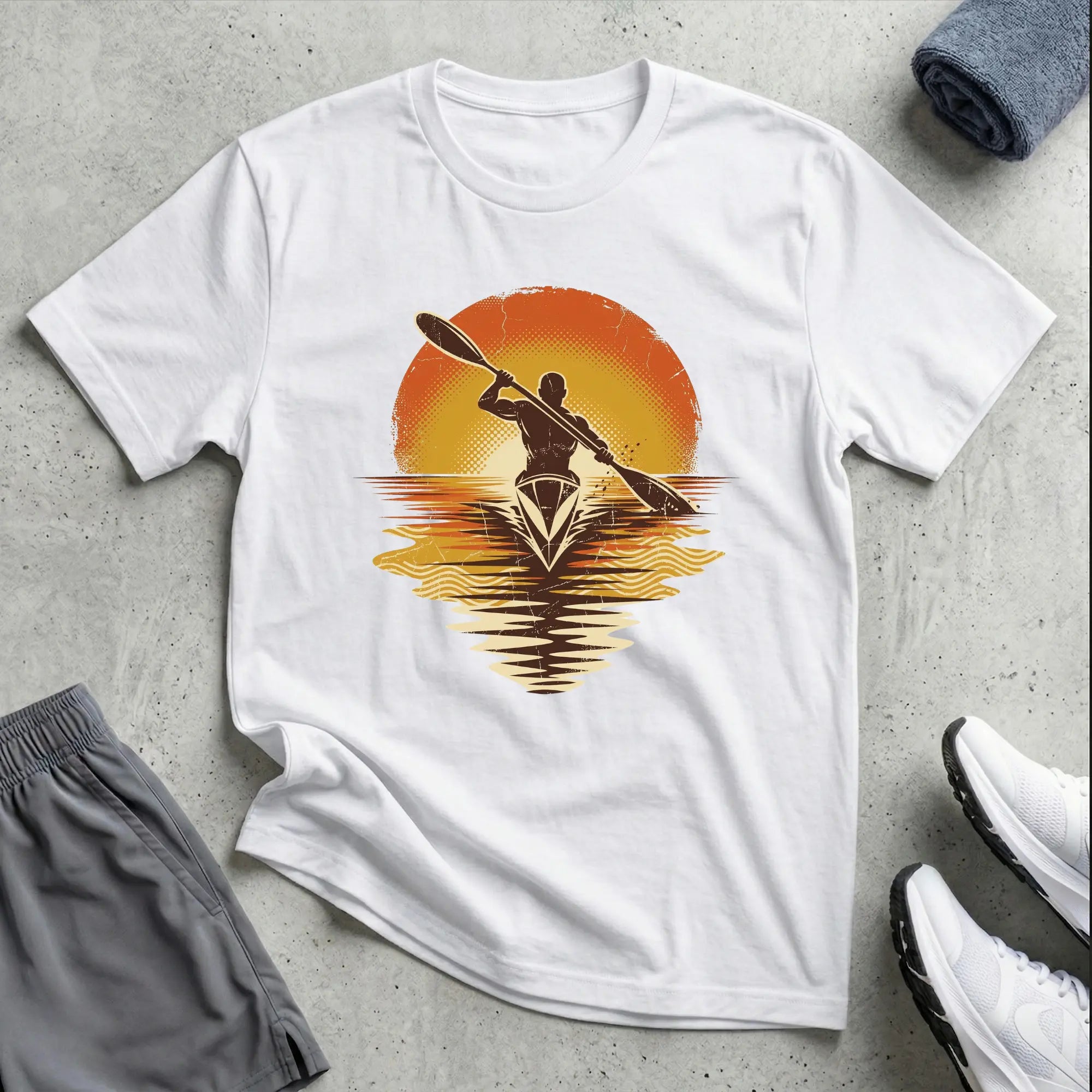 Retro Sunset Really Relaxed T-Shirt Printify