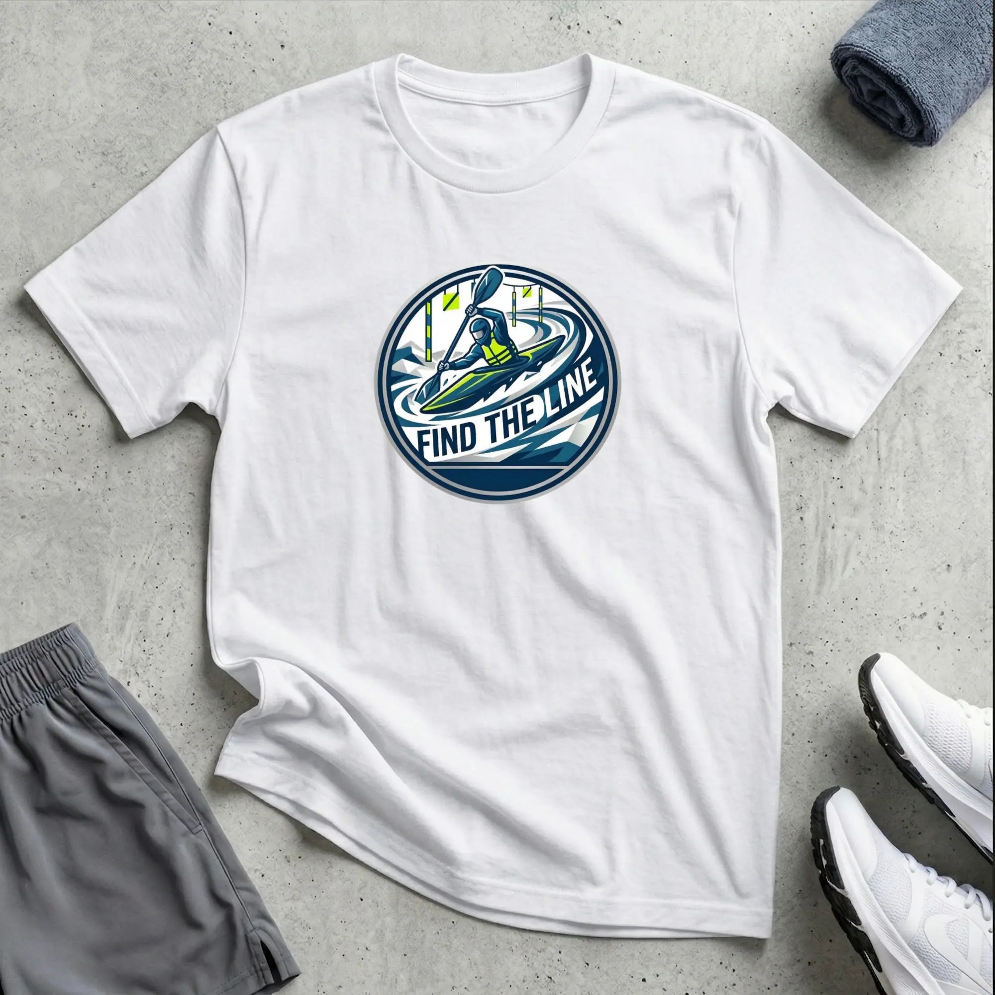 Slalom. Find The Line. Kayak Cross T-Shirt Printify