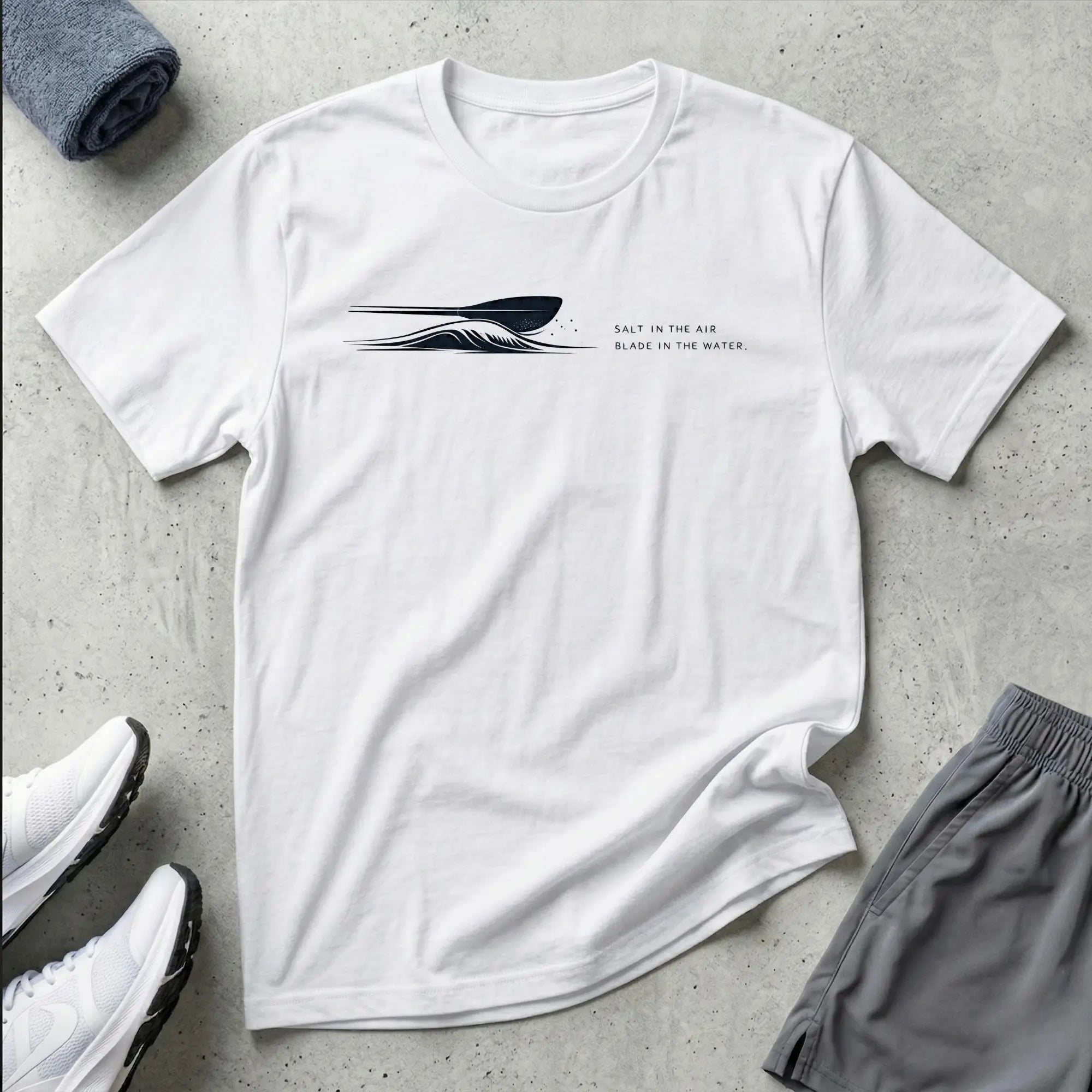 Salt In The Air - Blade In The Water. Ocean Kayak T-Shirt Printify
