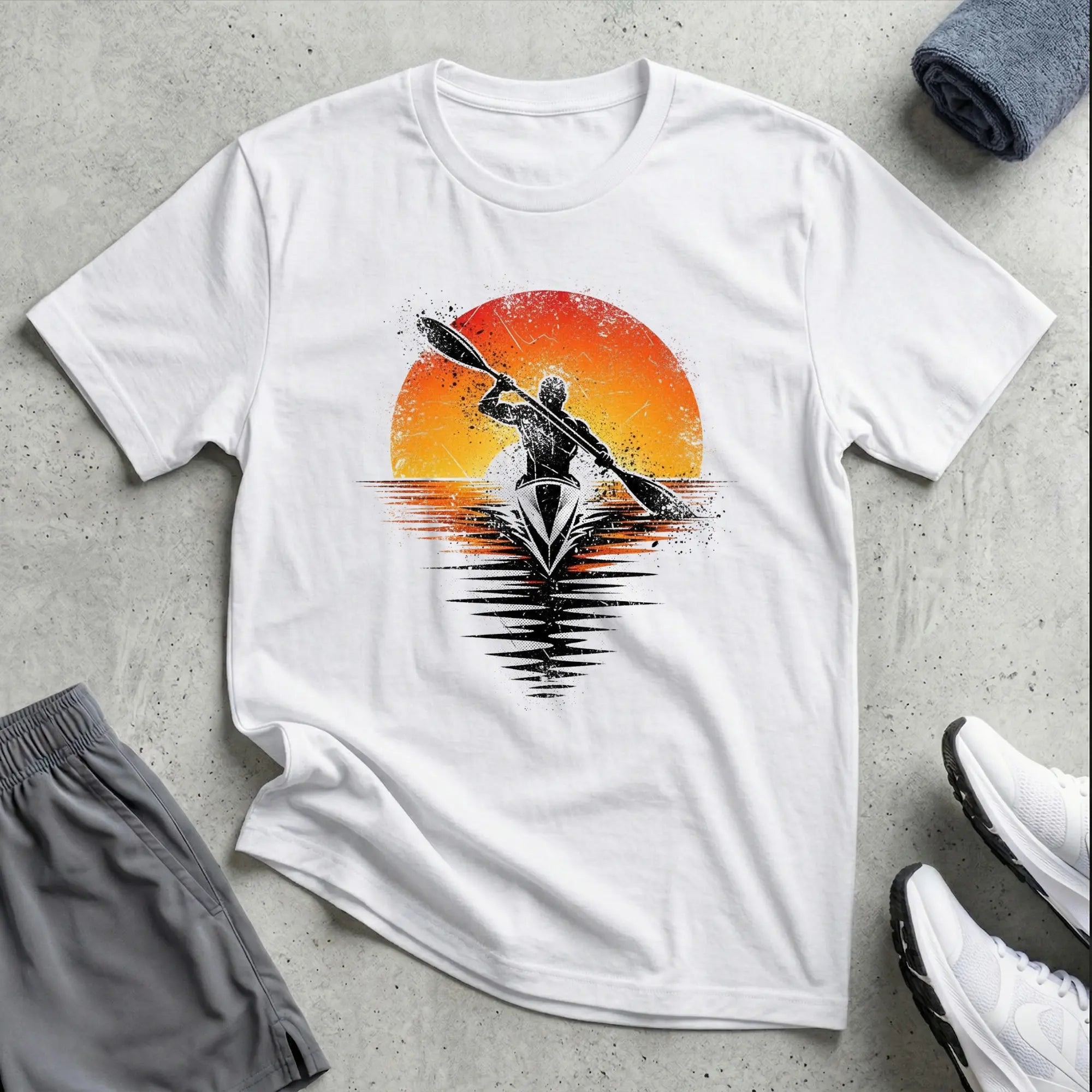 Grunge Sunset Really Relaxed T-Shirt Printify
