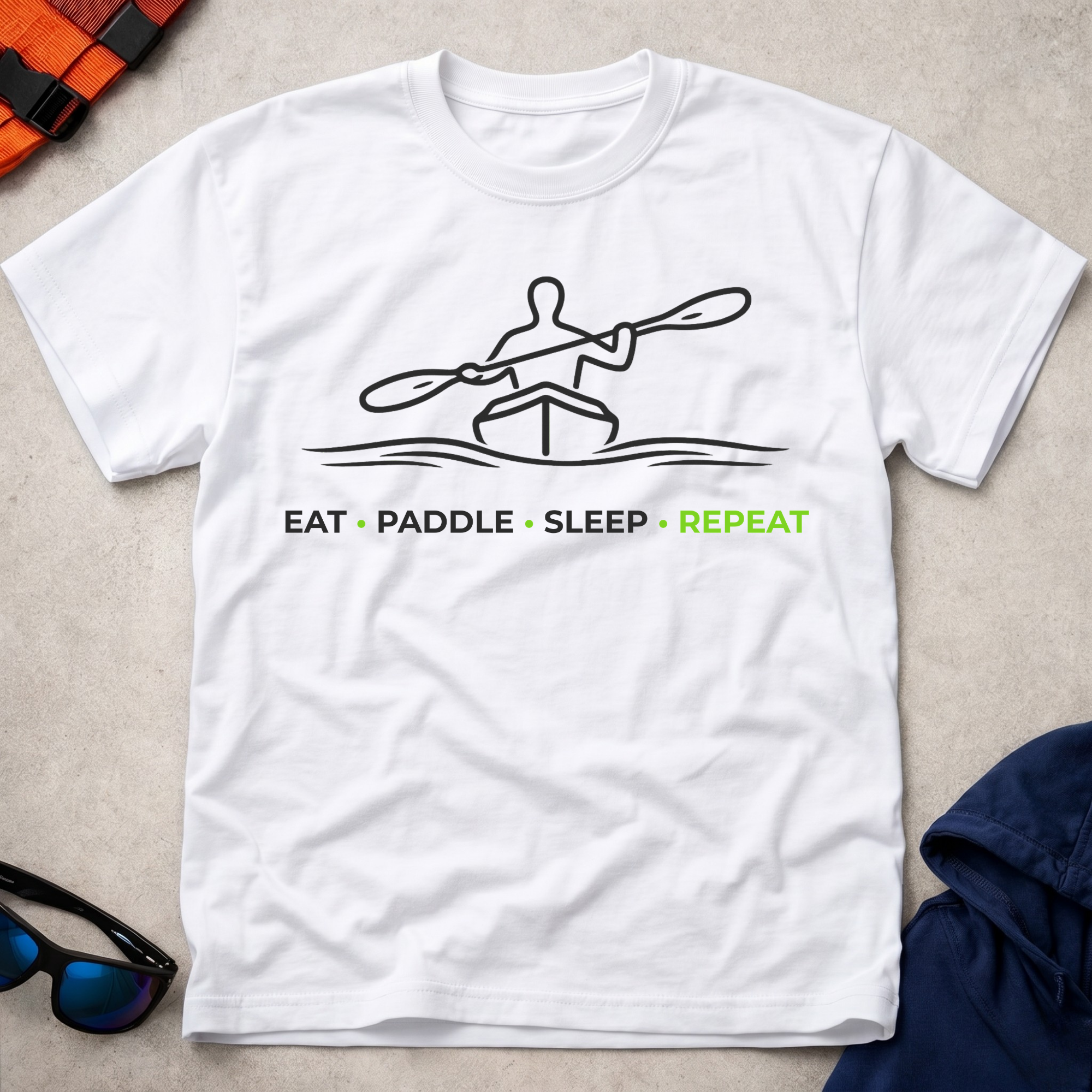 Drift Eat Paddle Sleep Repeat Tee 
