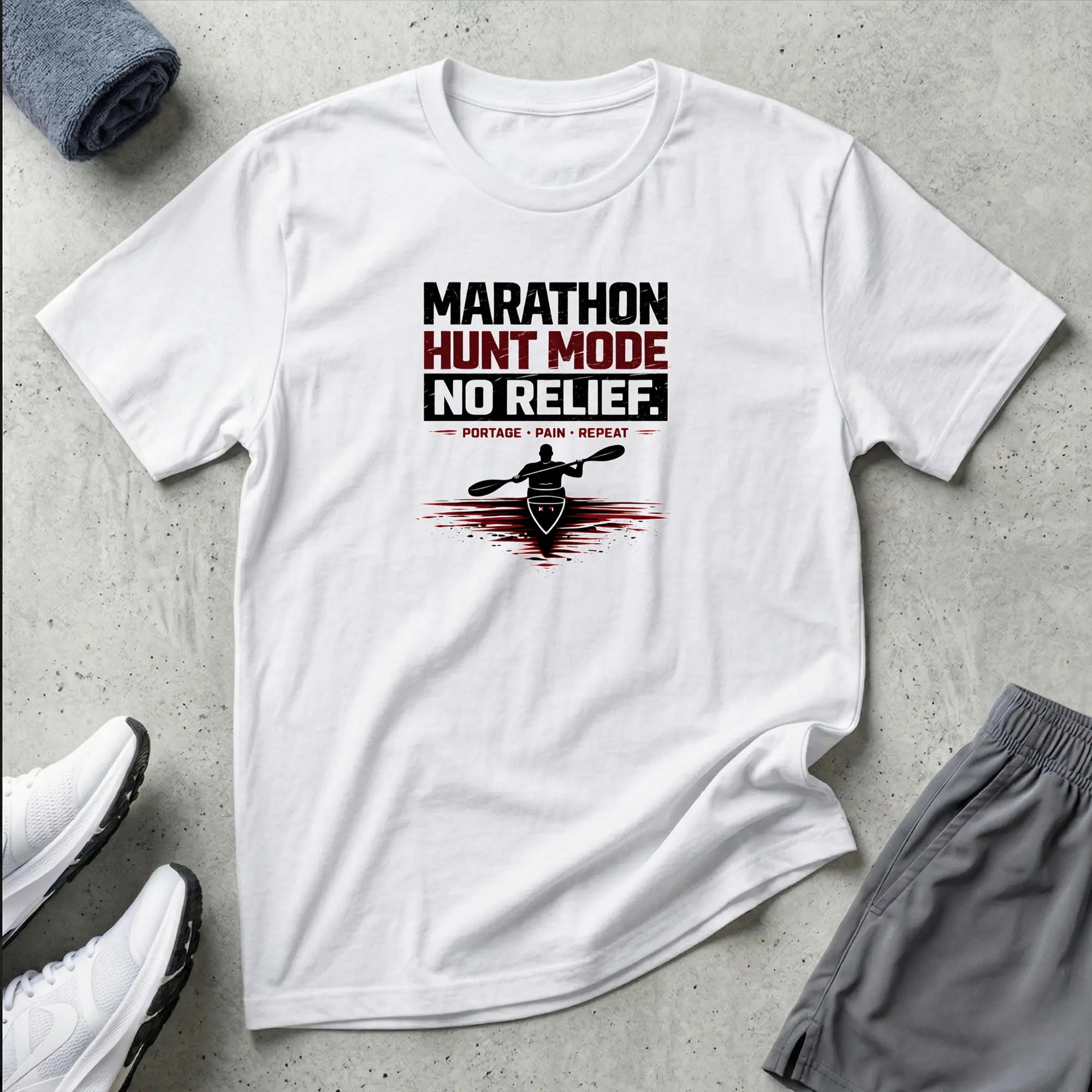 Marathon - Hunt Mode - No Relief. Kayak T-shirt Printify