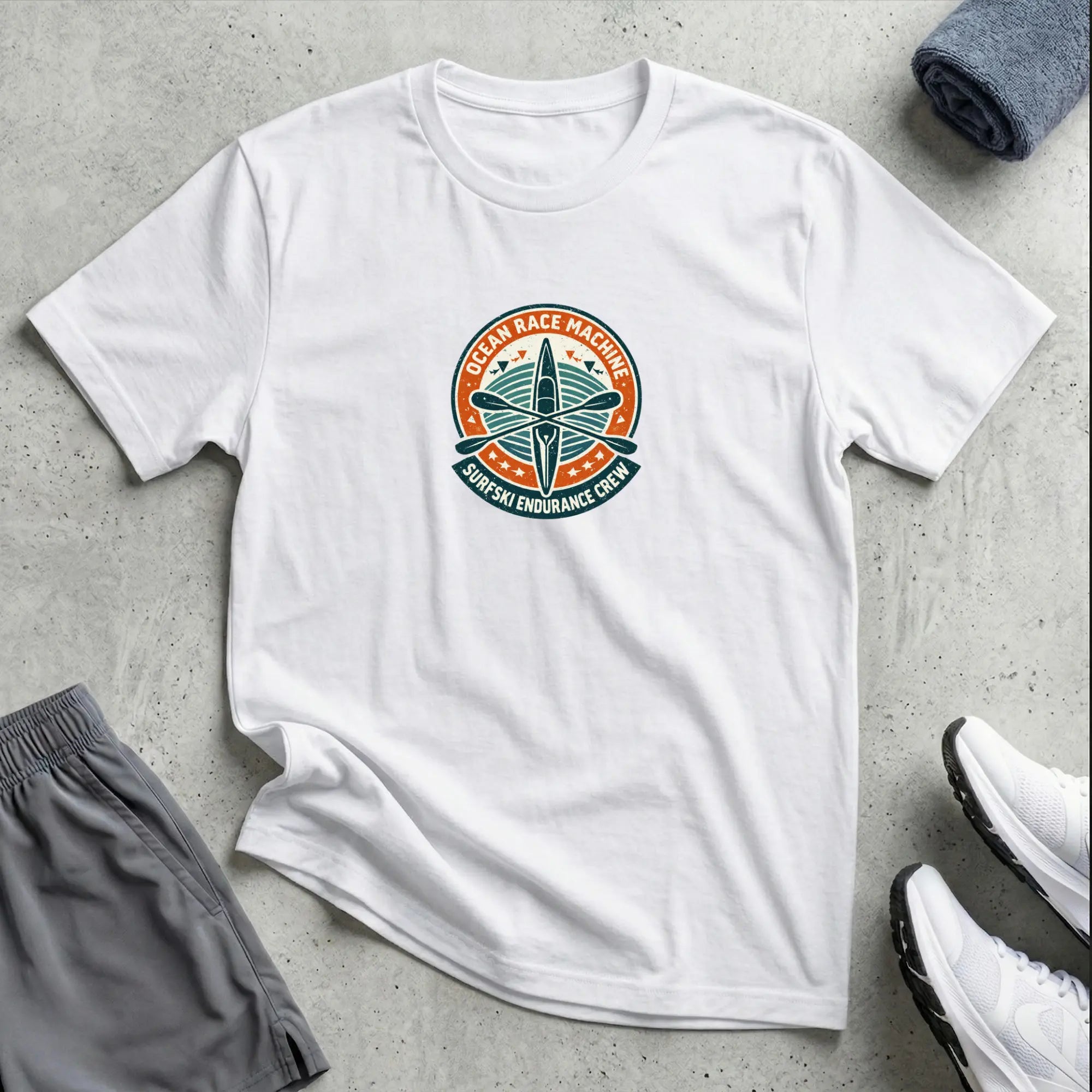 Ocean Race Machine. Surfski Crew T-Shirt Printify