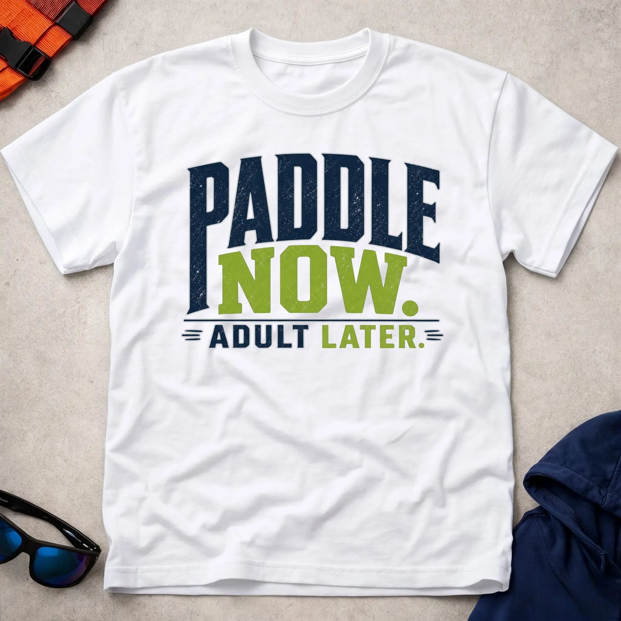 White Paddle Now t-shirt – Vector Paddle