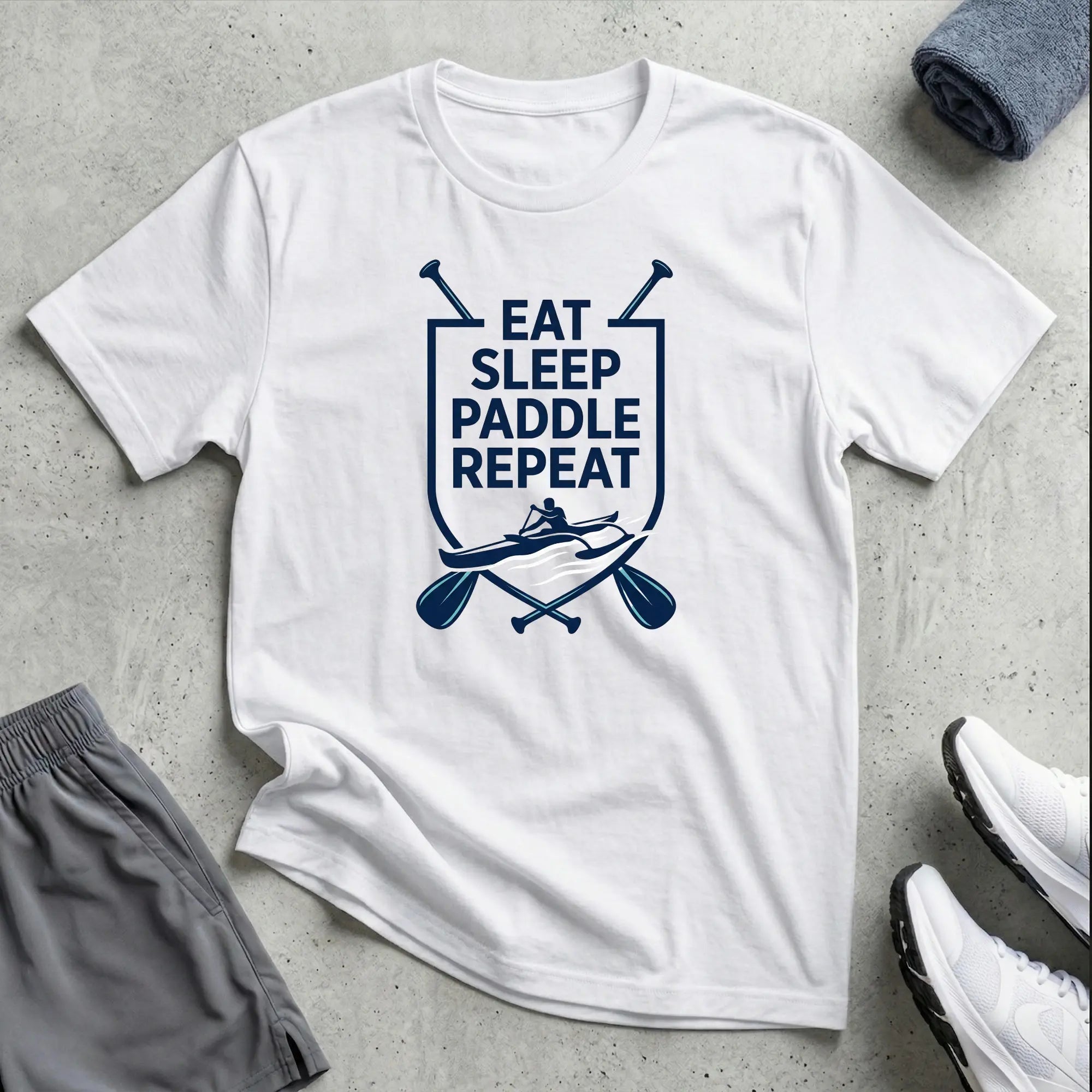 Eat Sleep Paddle Repeat. Va'a T-Shirt - LH Printify